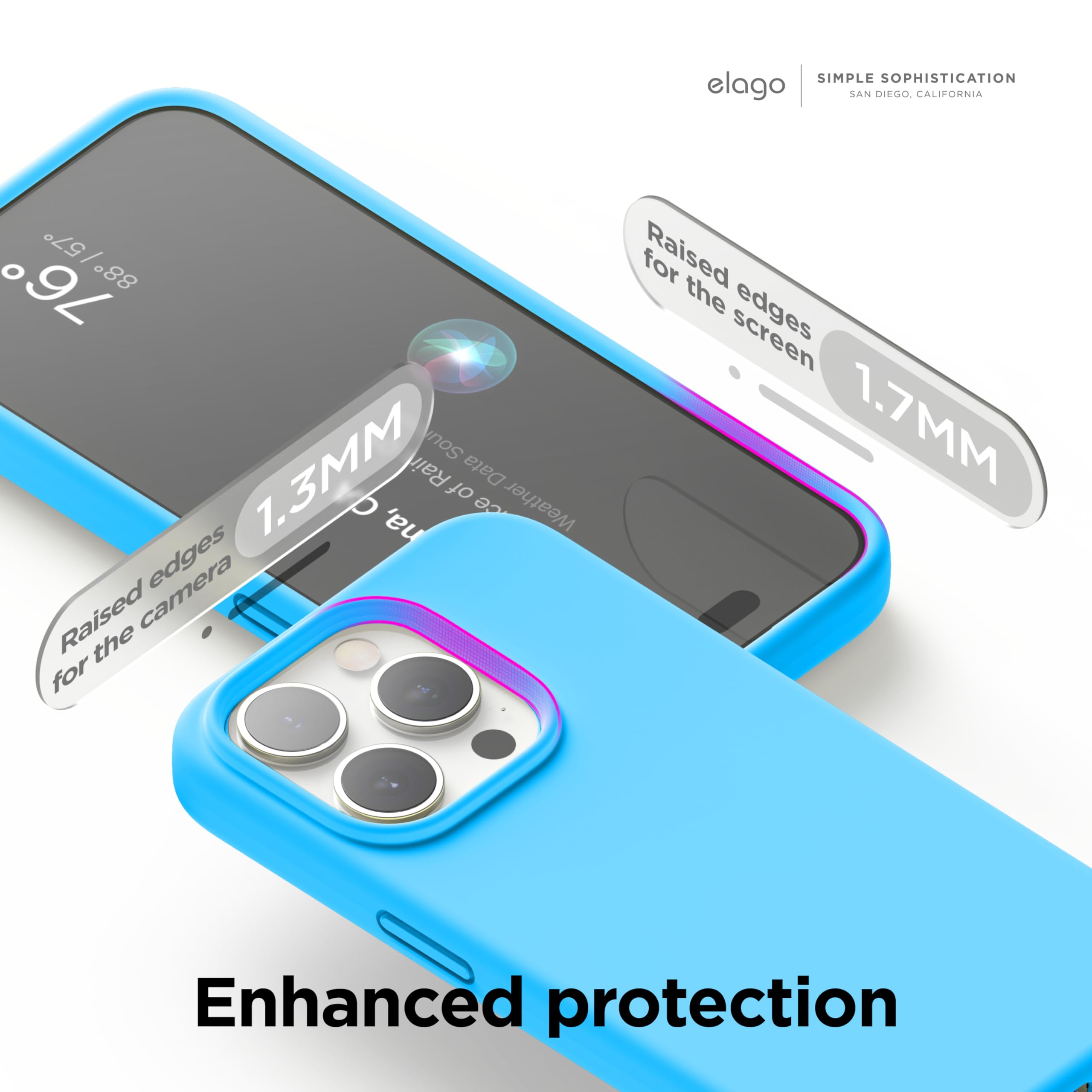 Elago Compatible With Iphone 15 Pro Max, Liquid Silicone Case, Full Body Protection Shockproof Soft Microfiber Lining Anti Scrat
