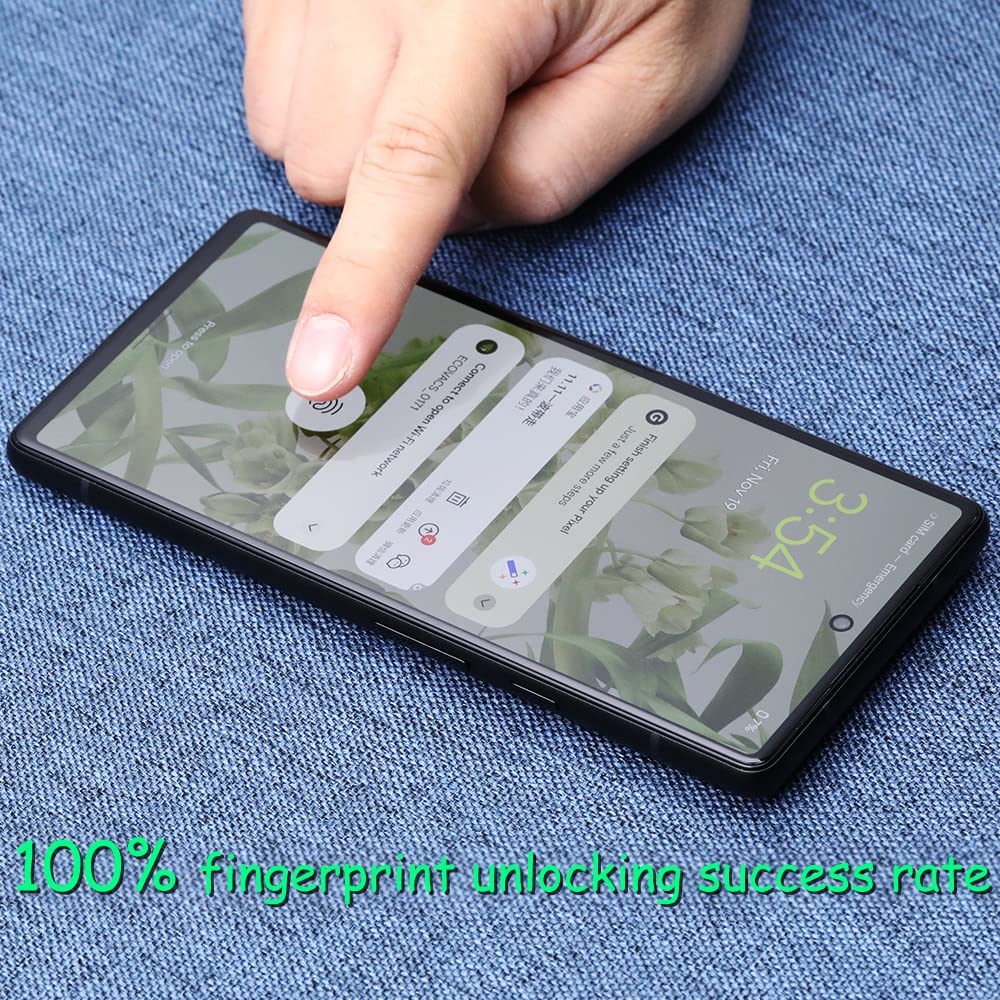 Ibywind Screen Protector For Google Pixel 6,With 2Pcs Tempered Glass,1Pc Easy Installation Frame[Fingerprint Reader,Easy To Inst