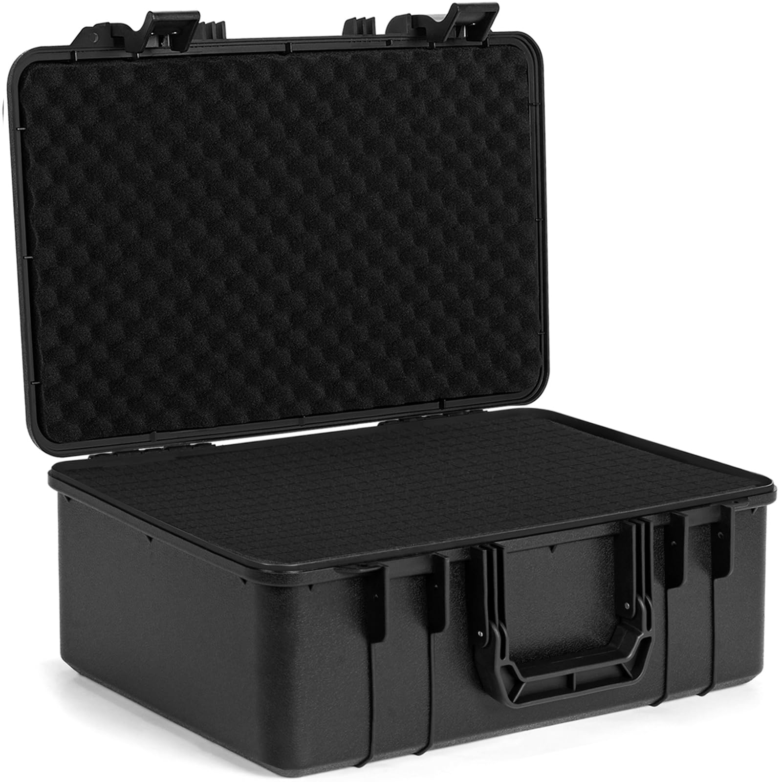 17 inch HardShell Carrying Case,Water-resistant & Storage Box with Customizable Foam,Portable Protective Tool Box for Microphone