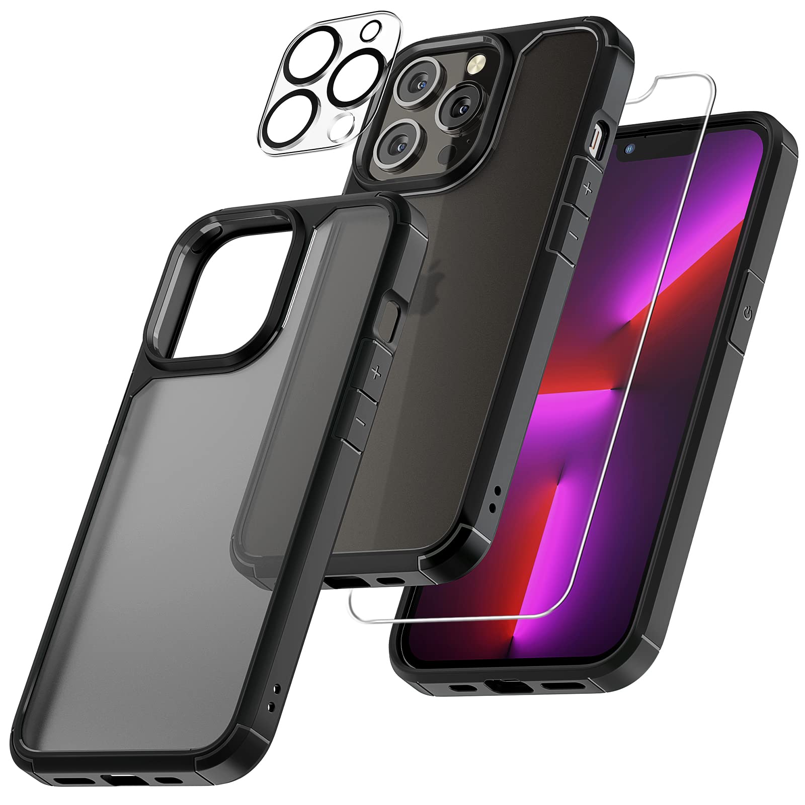 Tauri For Iphone 13 Pro Max Case, [Not Yellowing] [Military Grade Drop Protection] Shockproof Phone Lanyard Case For Iphone 13 P