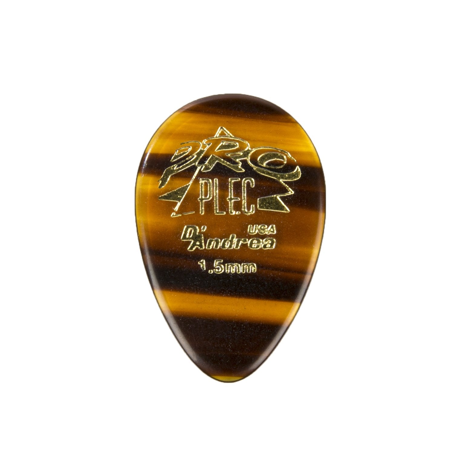 DAndrea PRO-354 Pro Plec, Small Round, Teardrop 12-Piece Shell, 1.5mm