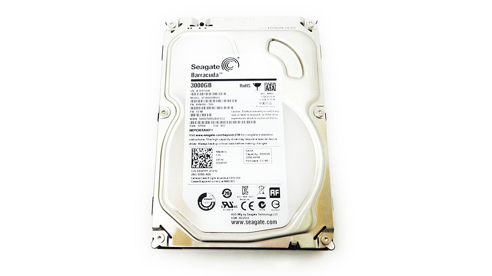 (Old Model) Seagate 3TB Desktop HDD SATA 6Gb/s 64MB Cache 3.5 Inch Internal Bare Drive (ST3000DM001)