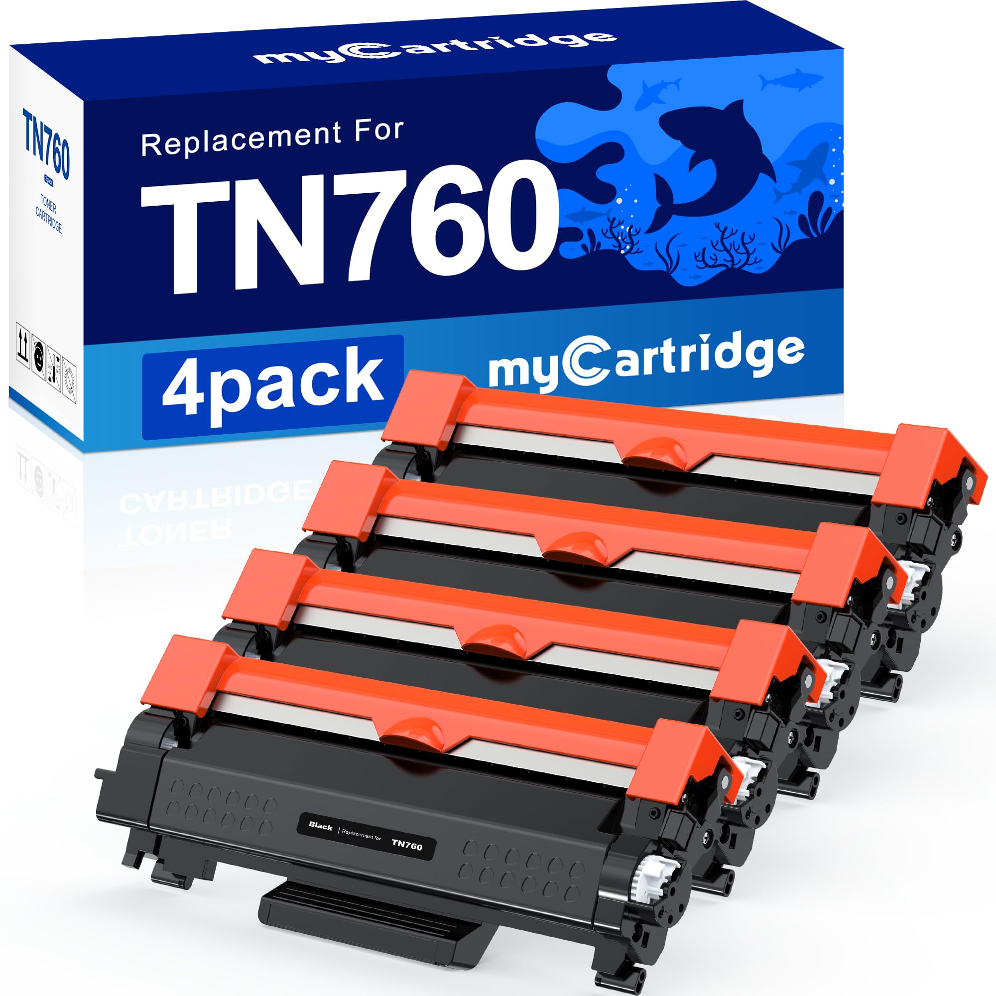 Mycartridge Tn760 Toner For Brother Printer Tn760 Tn730 Compatible Replacement For Brother Tn760 Tn730 Tn 760 Tn 730 For Mfc L27