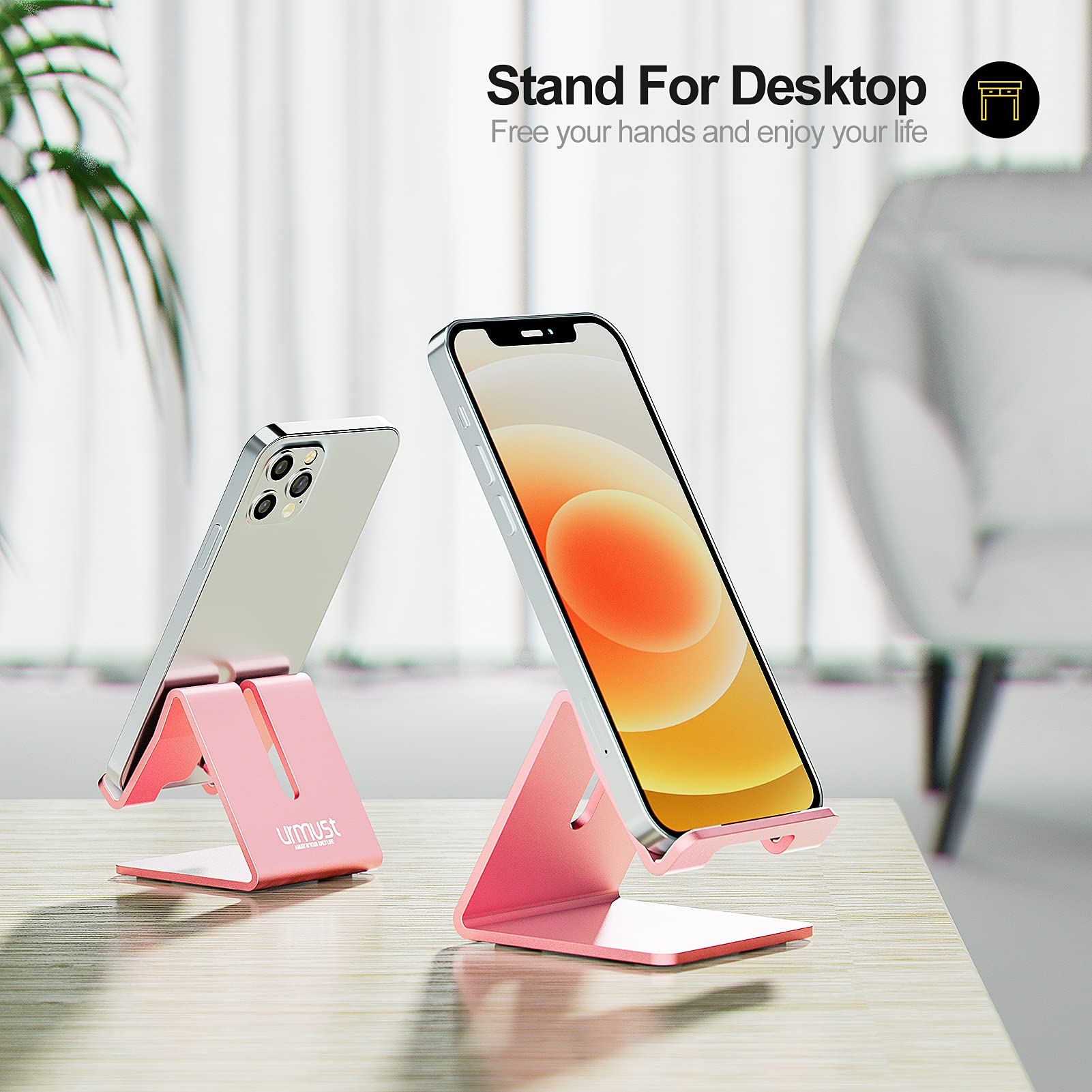 Urmust Desk Cell Phone Stand Holder Aluminum Phone Dock Cradle Compatible With Switch For Iphone 14 13 12 11 Pro Xs Xs Max Xr X