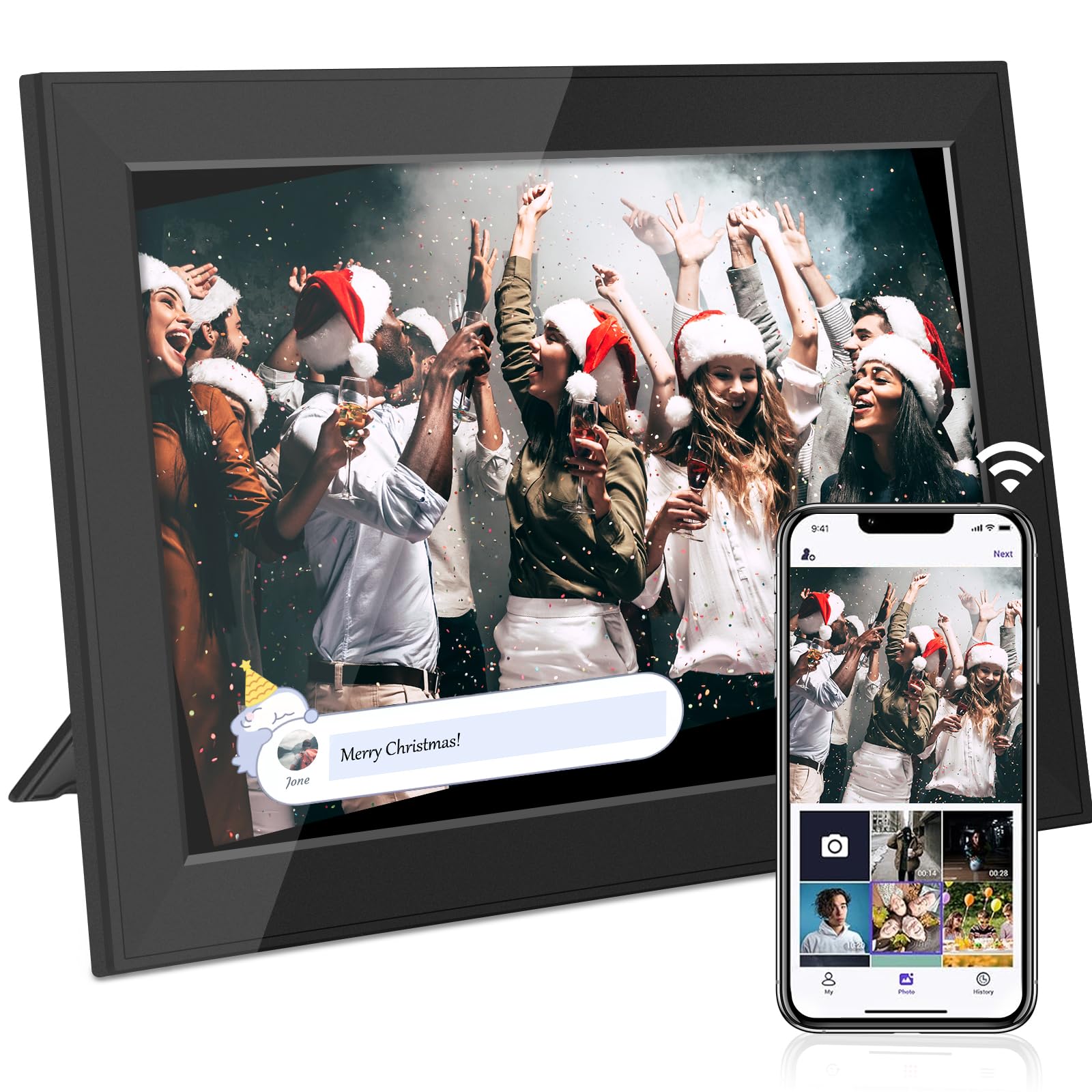 Svlibo Wifi Digital Picture Frame,10.1Inch 1280X800 Hd Ips Touch Screen Auto Rotate, Easy To Use, Share Photos And Videos Via Fr