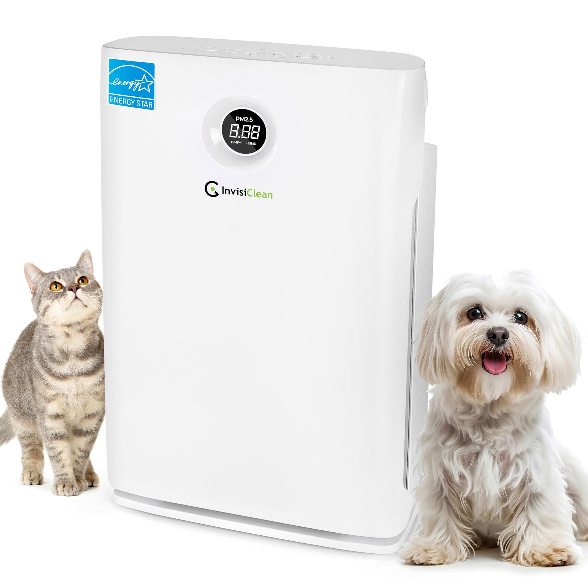 Invisiclean Claro Air Purifier For Large Room, Bedroom, Home   Over 1600 Sq Ft, Zero Ozone, Uv Light, H13 Medical Grade True Hep