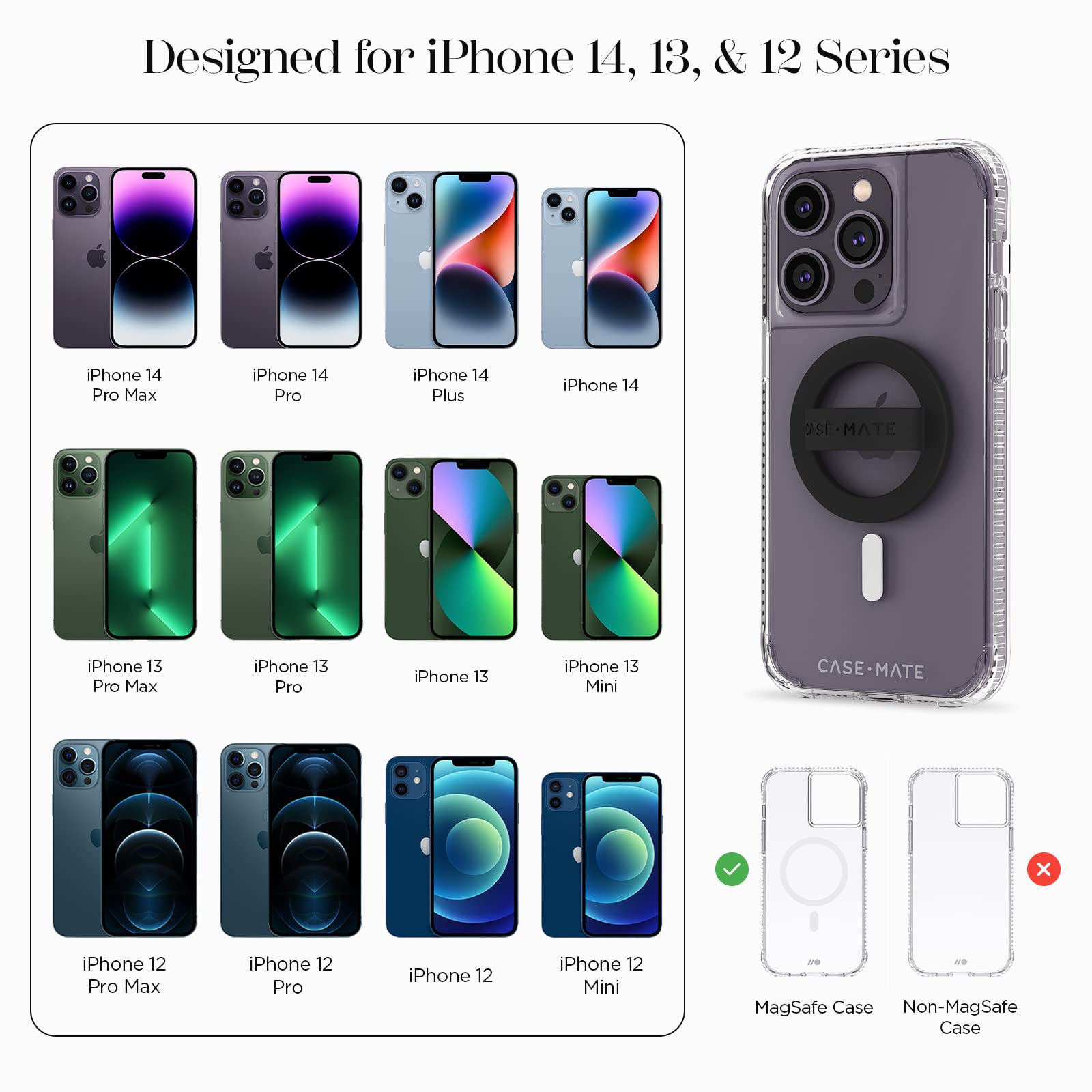 Case Mate Magnetic Phone Grip Magsafe Loop Grip | Detachable Phone Grip Phone Holder For Hand | Ultra Thin Collapsible Soft Mags