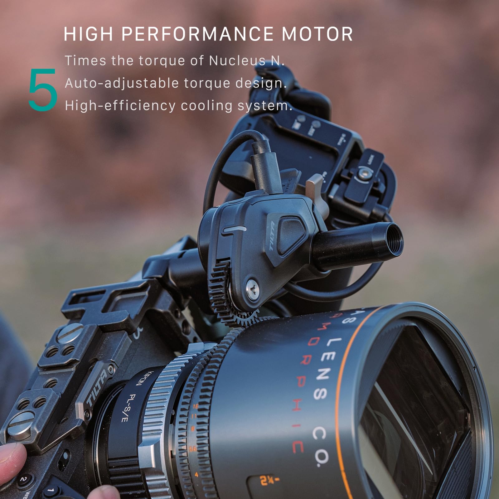 Tilta Nucleus Nano Ii Base Kit   Wireless Lens Control System | Includes Handwheel, Motor + More | Wireless Zoom, Focus, Aperture Control | Follow Focus | Accurate Pulling | Touch Screen