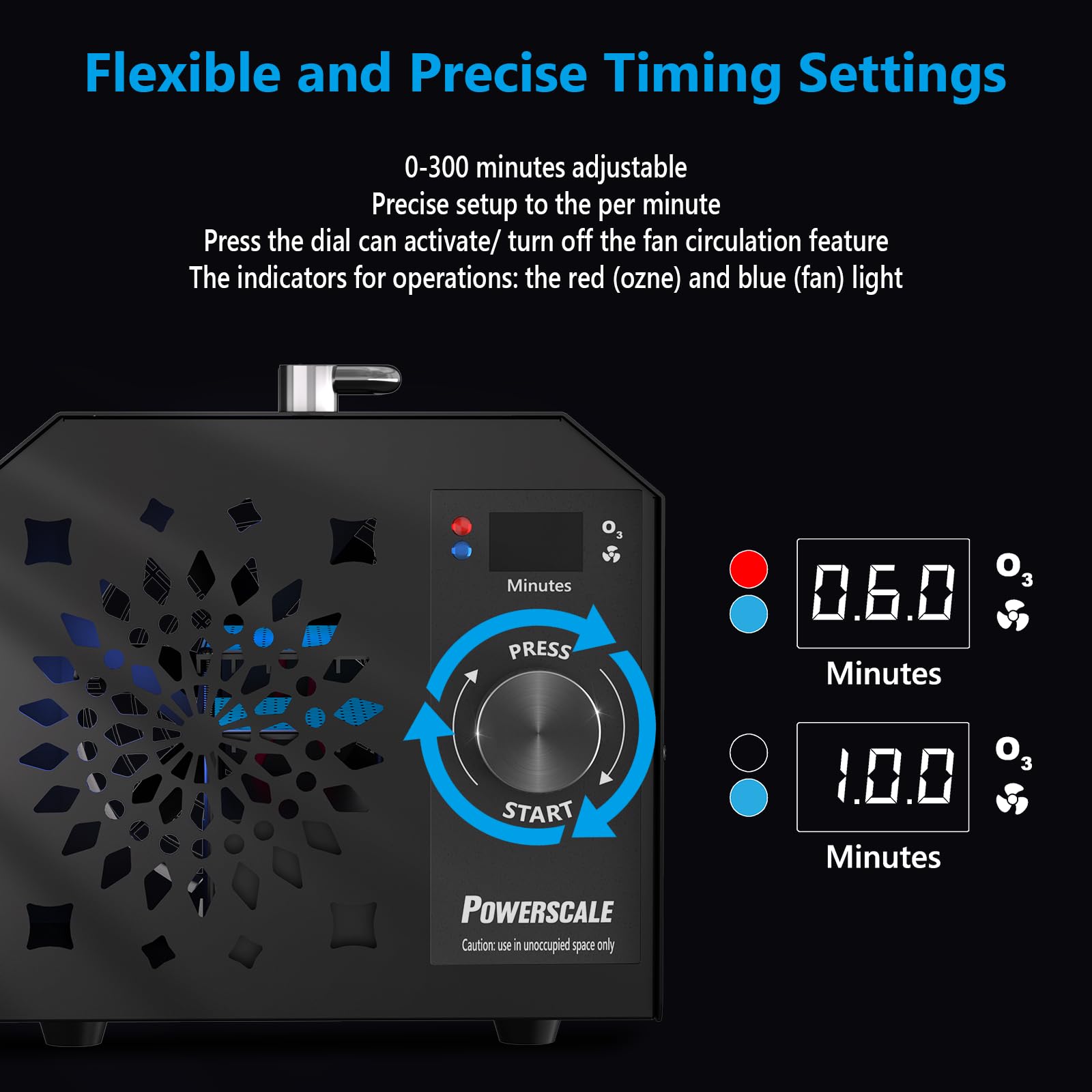 Powerscale Ozb2 Commercial Ozone Generator 150,000Mg/H Intelligent Control Industrial Ozone Machine Odor Removal Air Purifier St