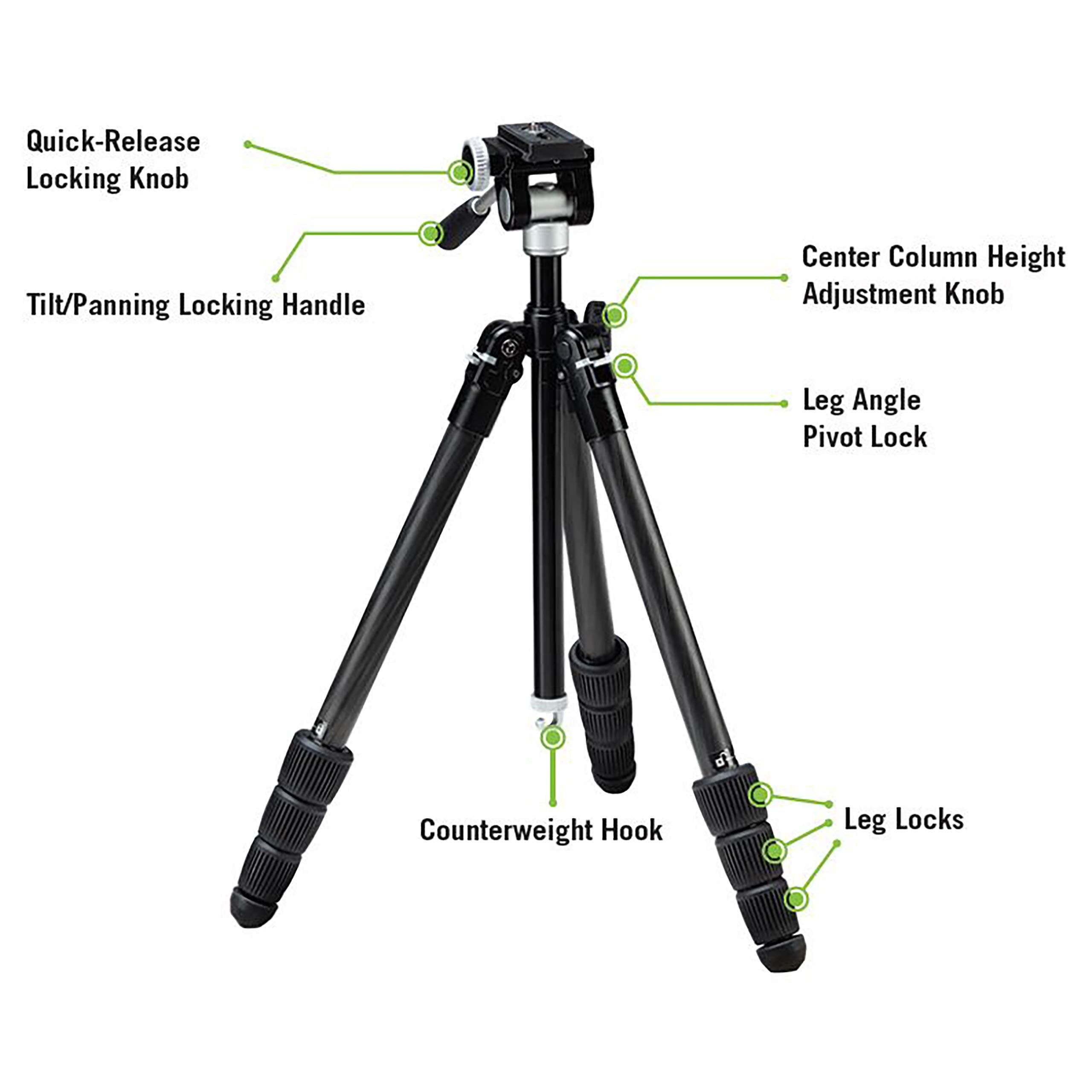 Vortex Optics Summit Carbon Ii Tripod Kit, Black