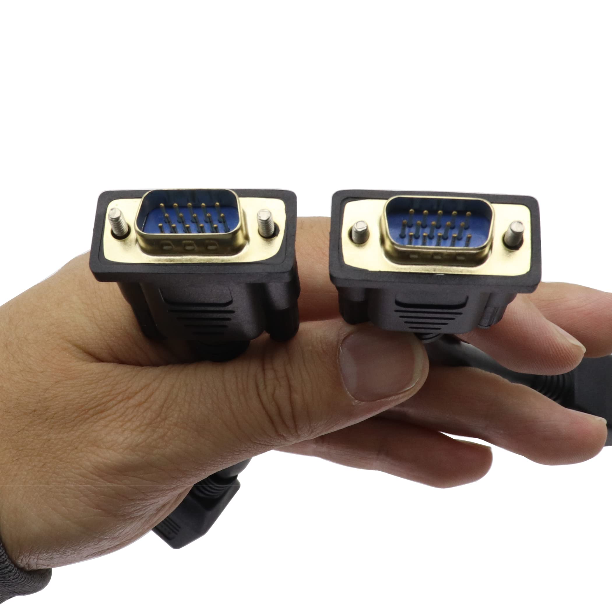 Zuyook Vga Extender Network Adapter Vga To Rj45 Cable,Vga 15 Pin Port Male To Rj45 Female Cat5/6 Ethernet Lan Console For Multim