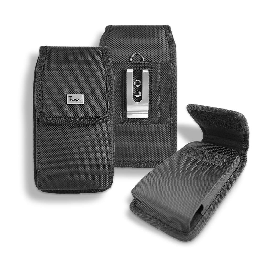 For Lg K20 Plus/Lg K20V Case, Tman Heavy Duty Rugged Vertical Smart Phone Case/Pouch/Holster W Metal Belt Clip (Fits The Phone W