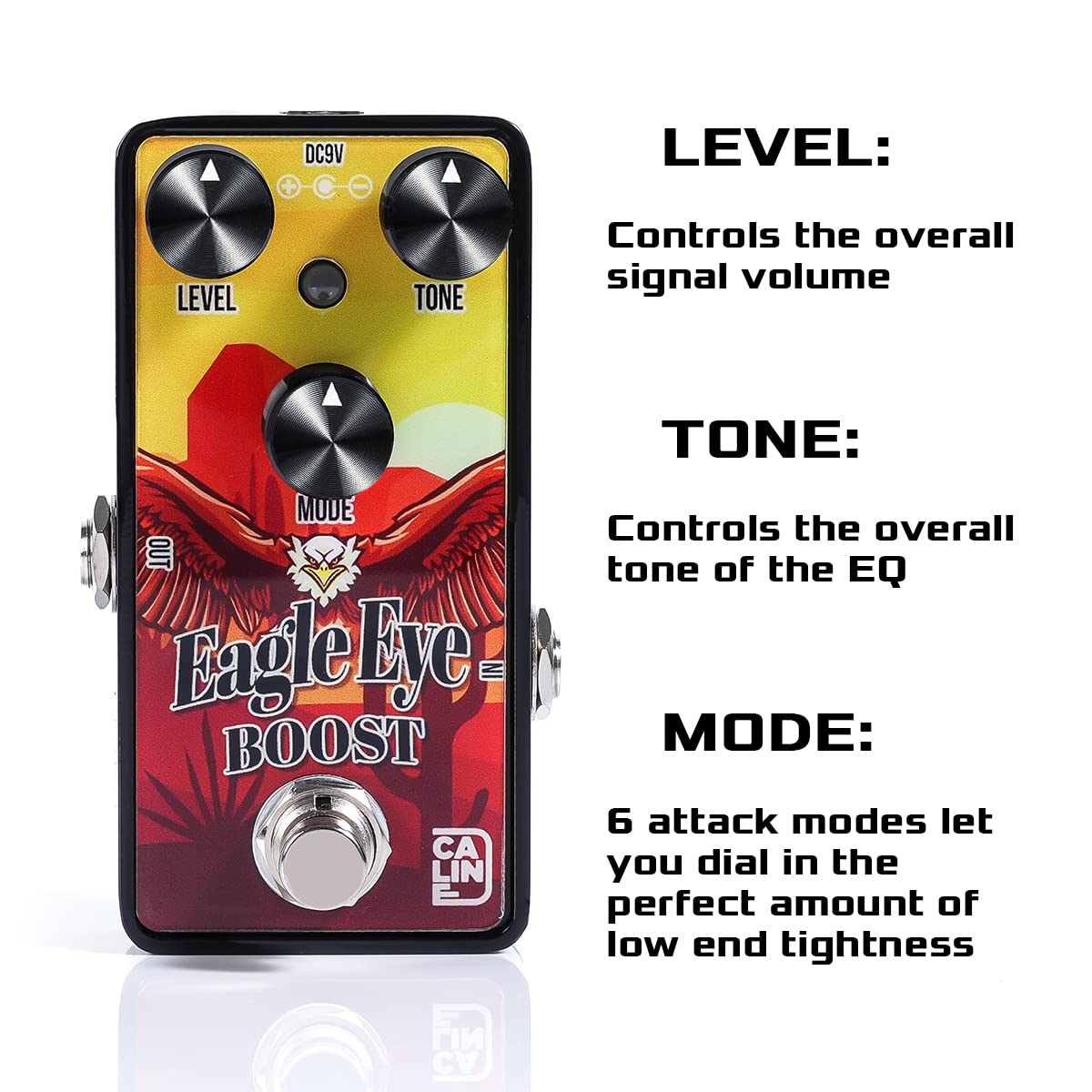 Caline Mini Guitar Boost Pedal G Series G011 Clean Booster Pedal For Electric Guitar, True Bypass