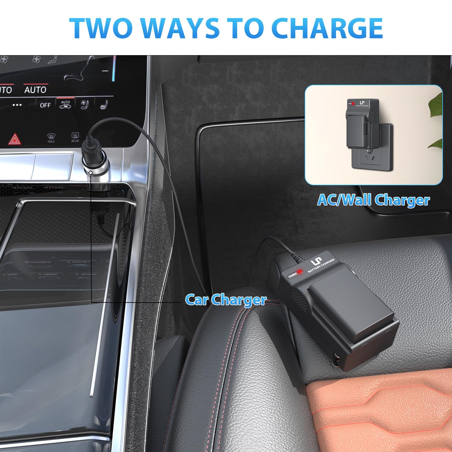 En El14 En El14A Battery Charger Pack, Lp 2 Pack Battery & Charger, Compatible With Nikon D3500, D5600, D3300, D5100, D5500, D31