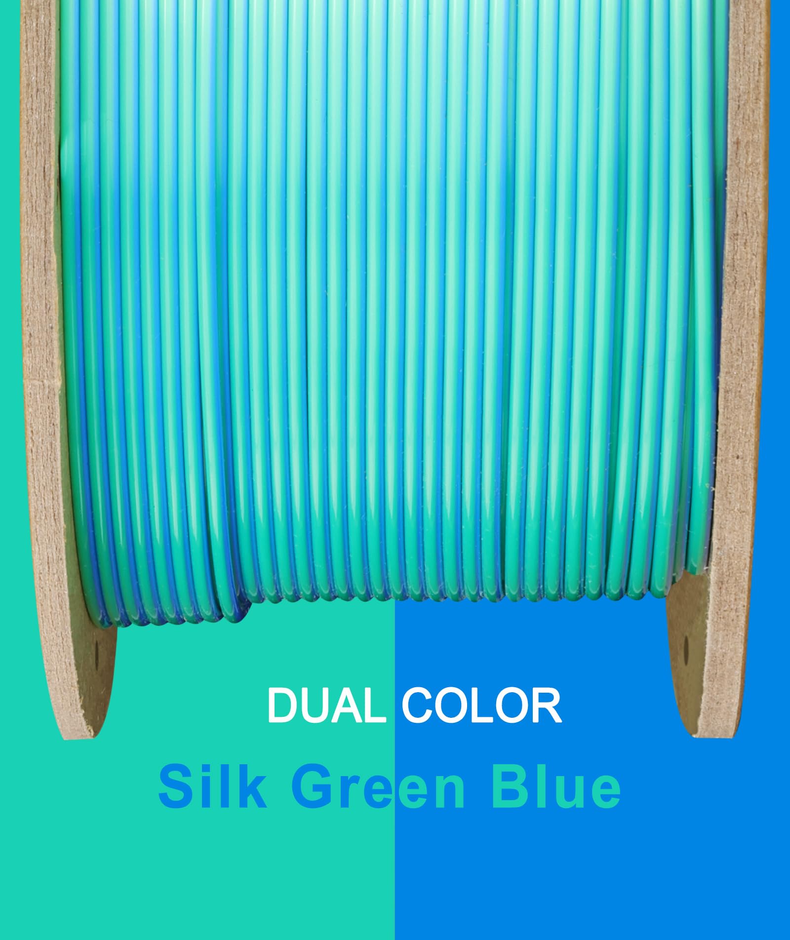 Overture Silk Pla 1.75Mm Dual Color Filament, Clog Free Shiny 3D Printer Filament, 1Kg Spool(2.2Lbs), Dimensional Accuracy +/  0