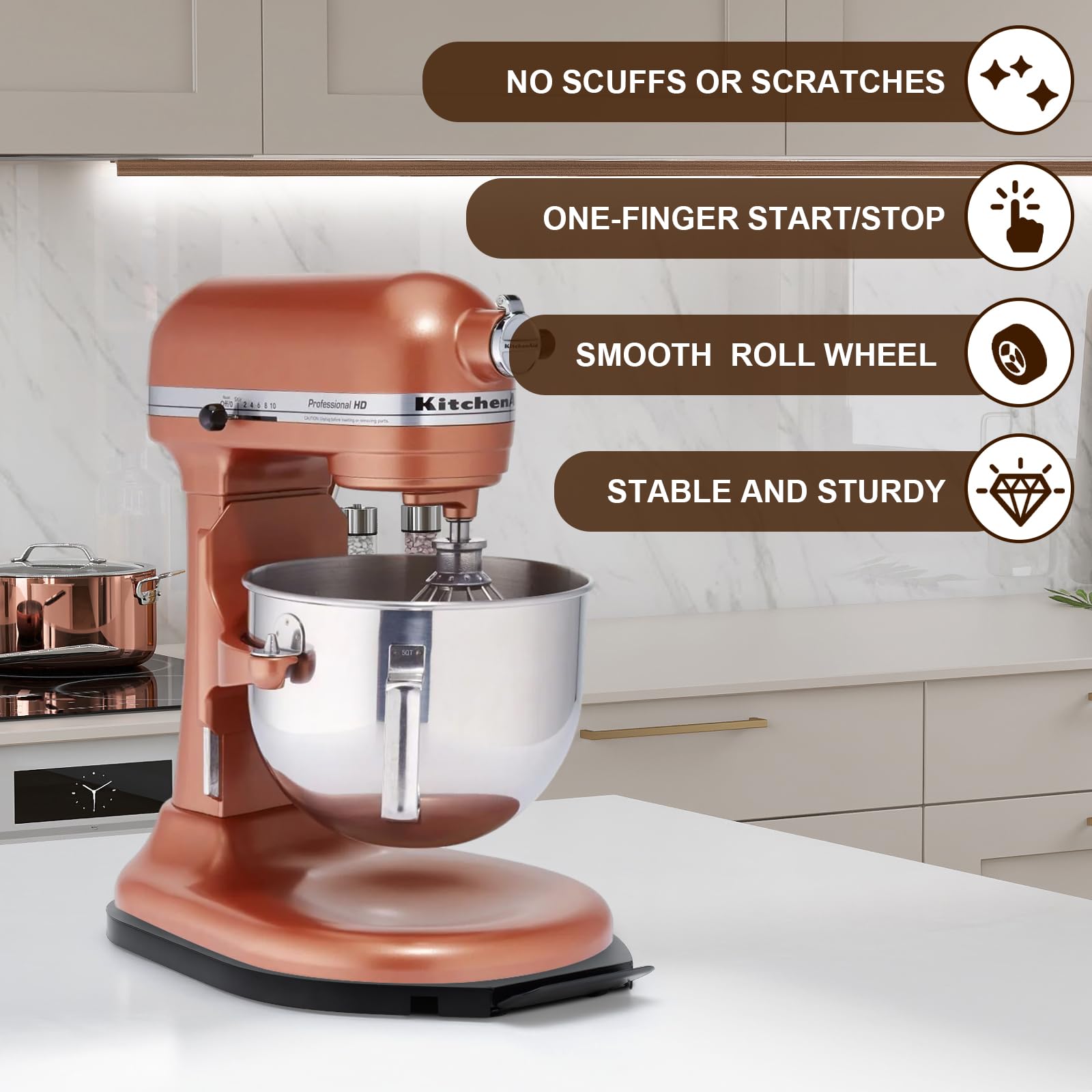 Mixer Sliding Tray For Kitchenaid 5 8 Qt,Sliding Tray For Kitchenaid Stand Mixer, Slide Tray Mixer Mover Mixer Slider With Smoot