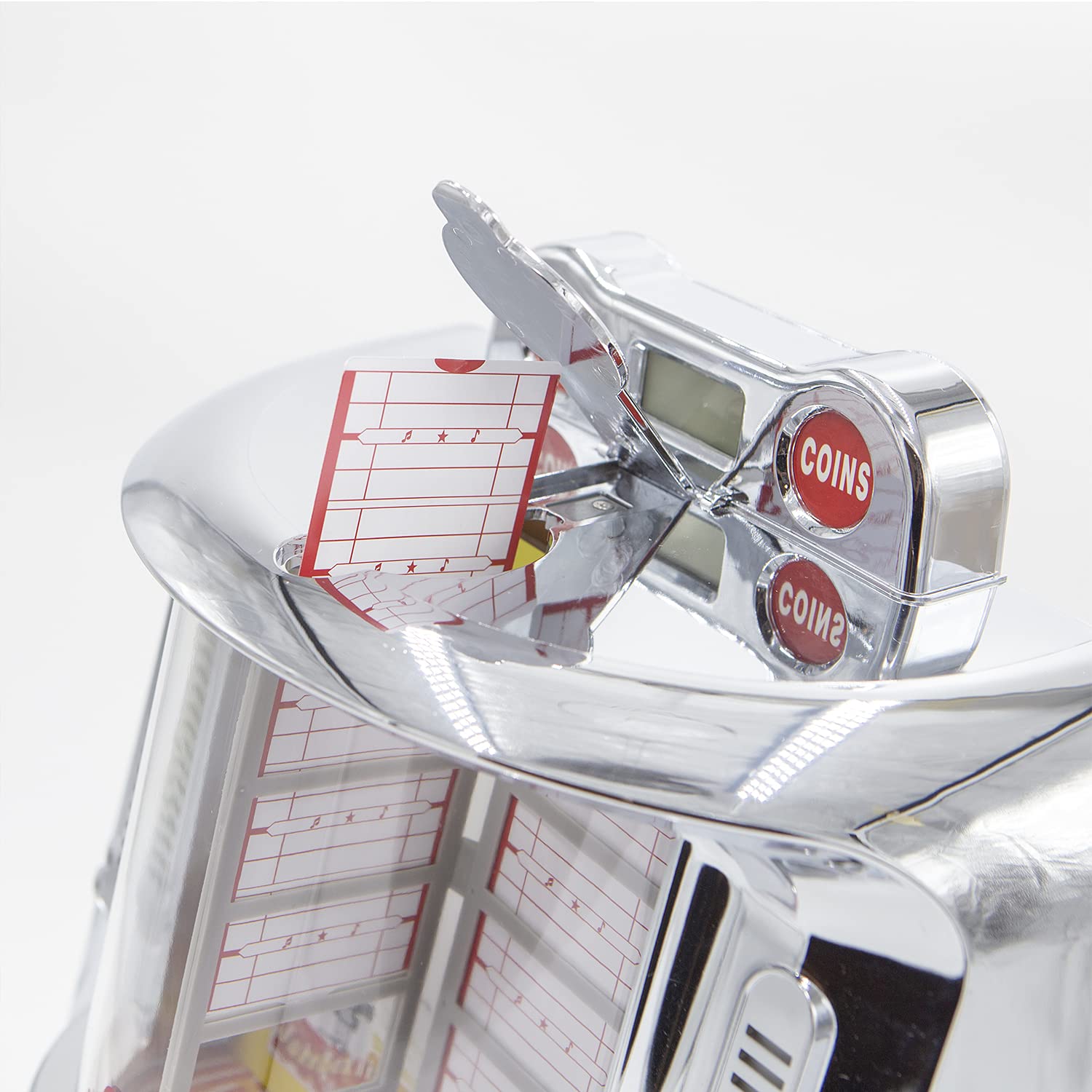 Arkrocket 200 Wall-O-Matic Table Jukebox Wallbox Wireless Bluetooth Speaker Fm Radio Sd Usb Retro American Diner Style Tabletop