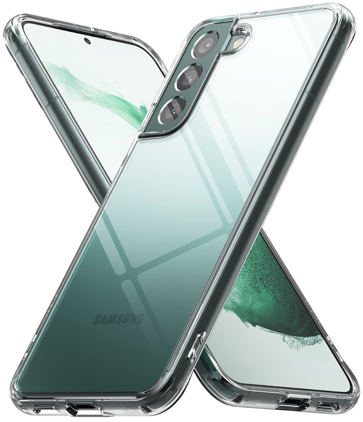 Ringke Fusion Compatible With Samsung Galaxy S22 Plus 5G Case (2022), Clear Anti Yellowing Hard Back With Shockproof Protective
