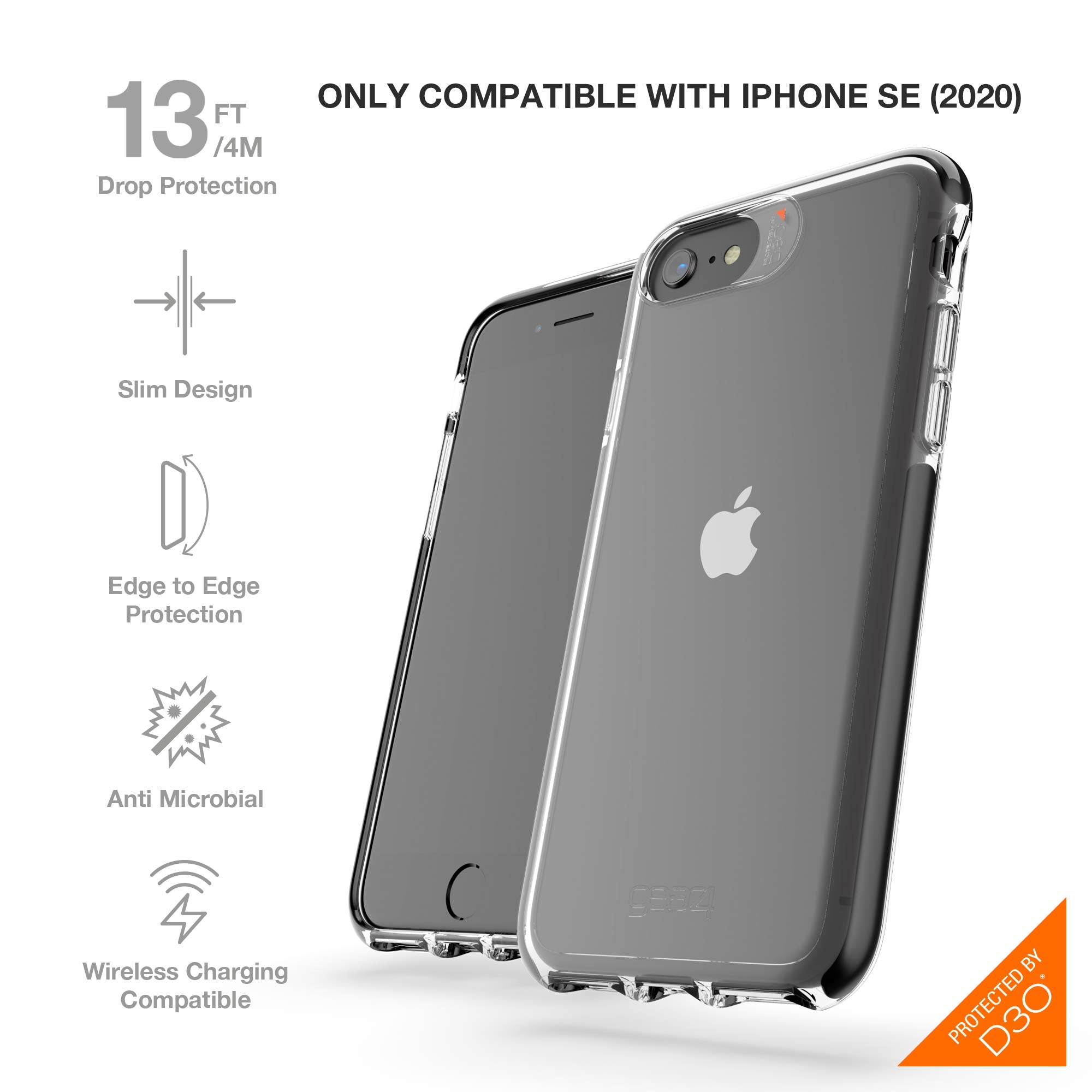 Gear4 Piccadilly Compatible With New Iphone Se (2020) Case, Advanced Impact Protection, Integrated D3O Technology, Protective Ph