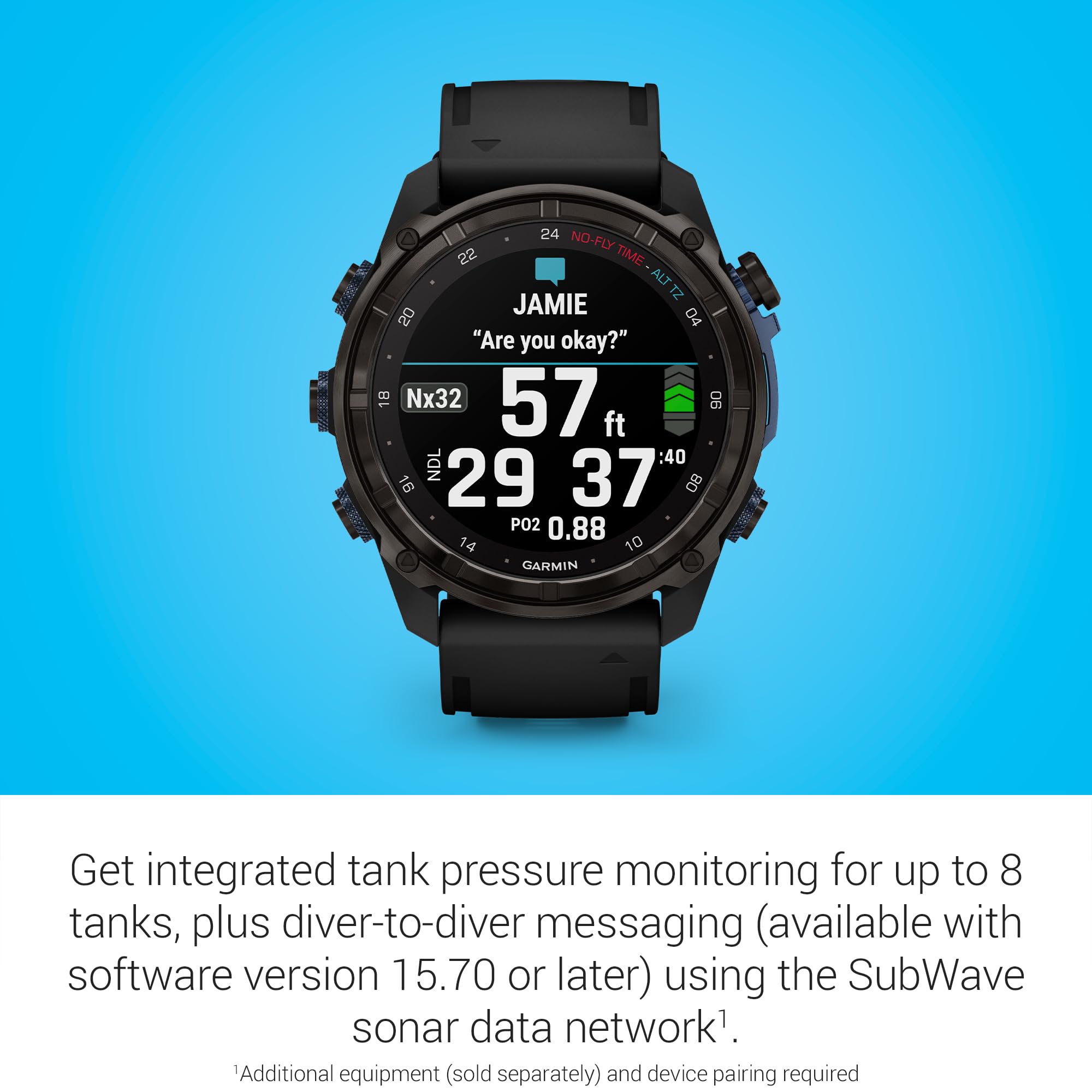 Garmin Descent Mk3I, Dive Computer And Multisport Gps Smartwatch, Air Integration, Black