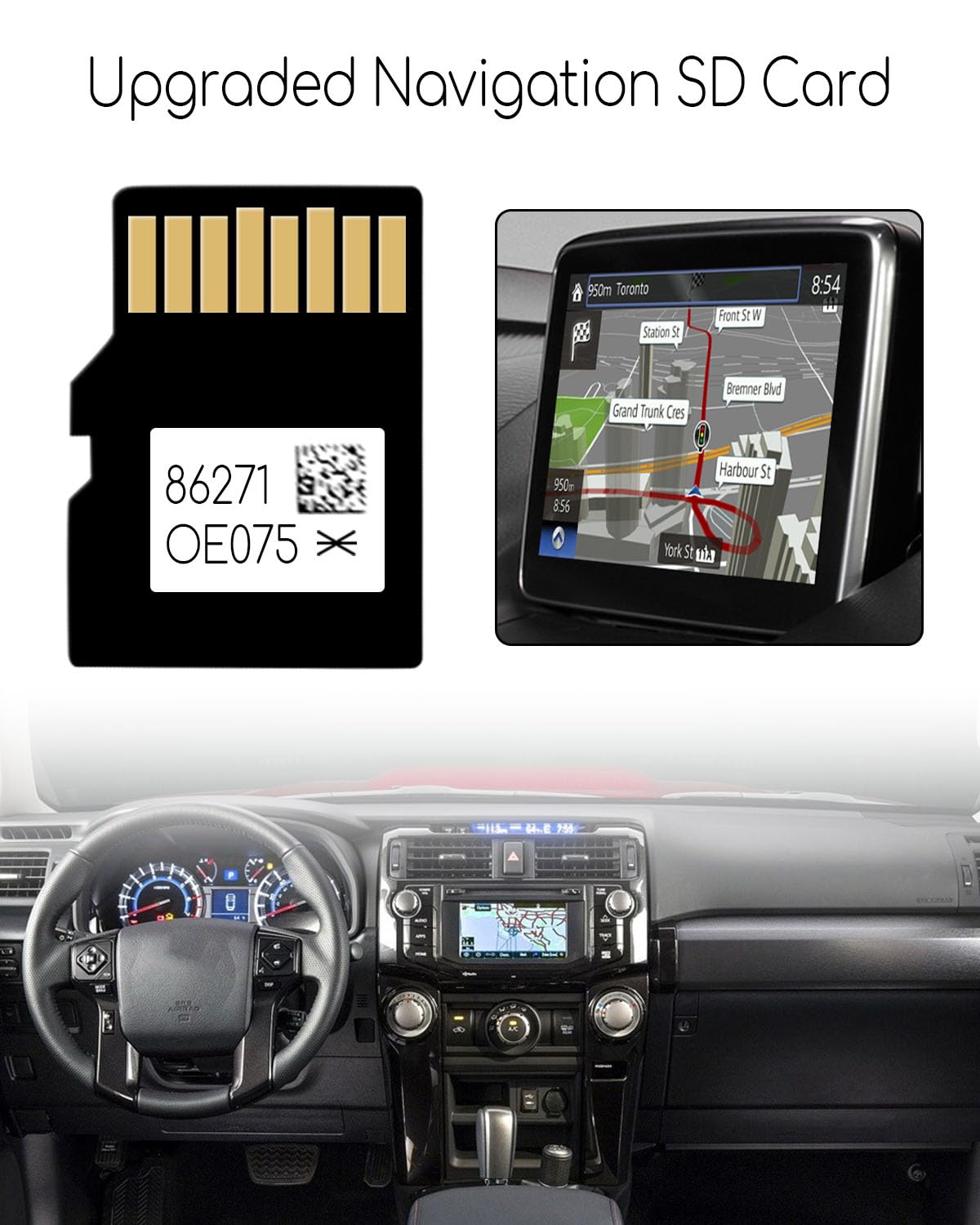 2023 Latest Maps Navigation Gps Sd Card Replace 86271 0E075 Fit For Toyota 4 Runner Prius Camry Corolla Sienna Tacoma Tundra, Up