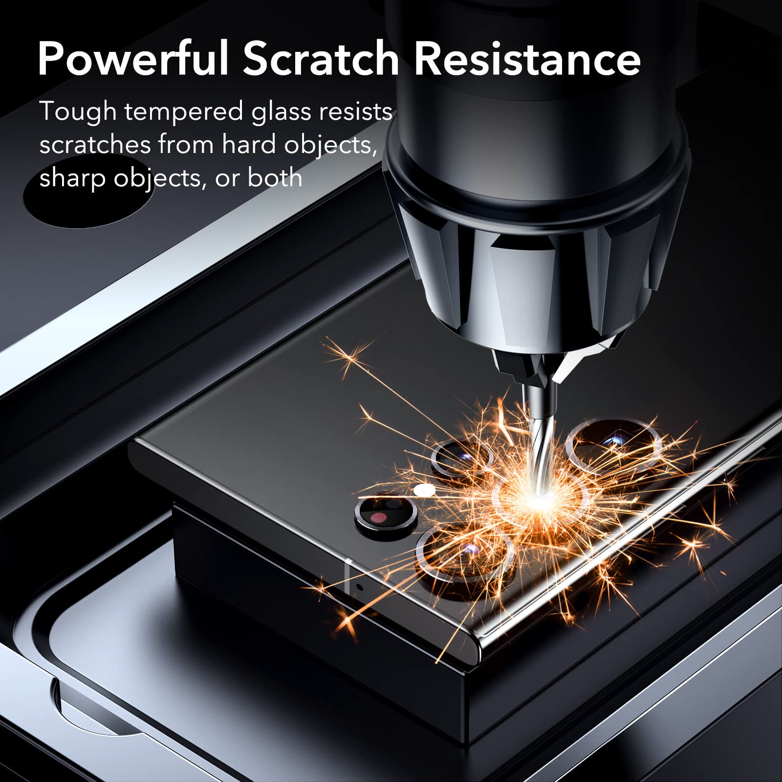 Esr For Samsung Galaxy S23 Ultra Camera Lens Protector, Scratch-Resistant Hd Clarity Ultra-Thin 9H Tempered Glass With Aluminum