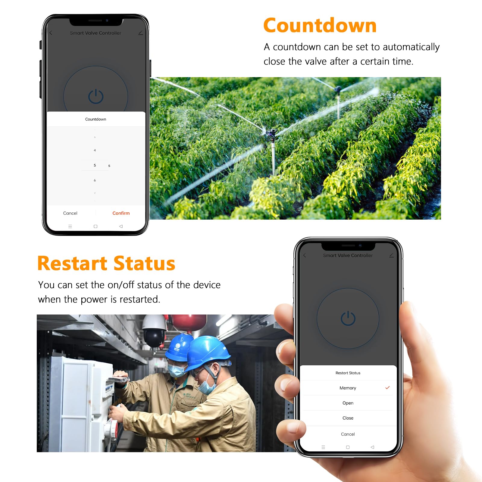 Wifi Smart Water Valve Shut Off Tool Automatic Remote Control On And Off Electric Gas Shutoff Valve Main Compatible With Alexa