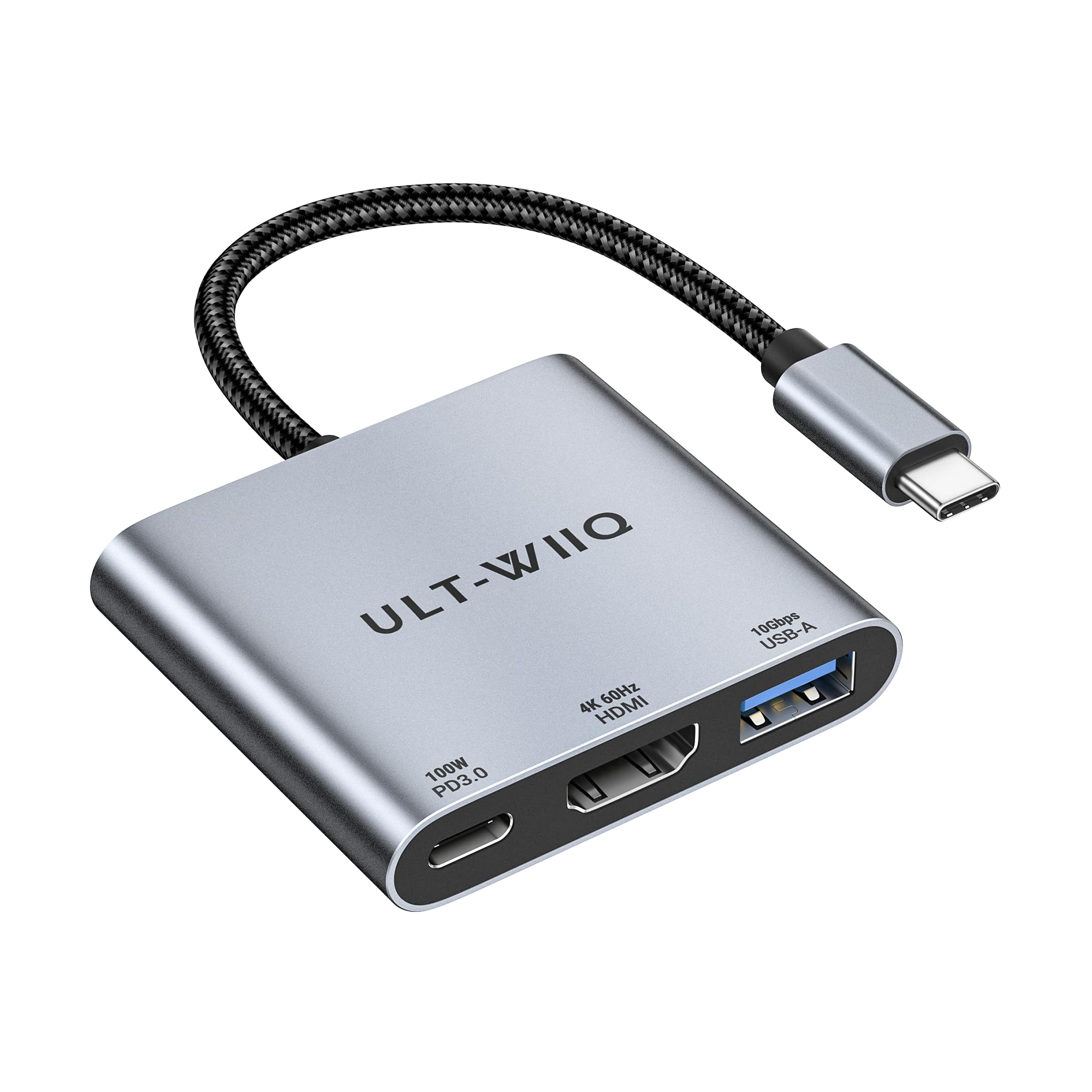 USB C Hub Multiport Adapter 4K@60Hz HDMI PD 100W 10Gbps for MacBook iPhone