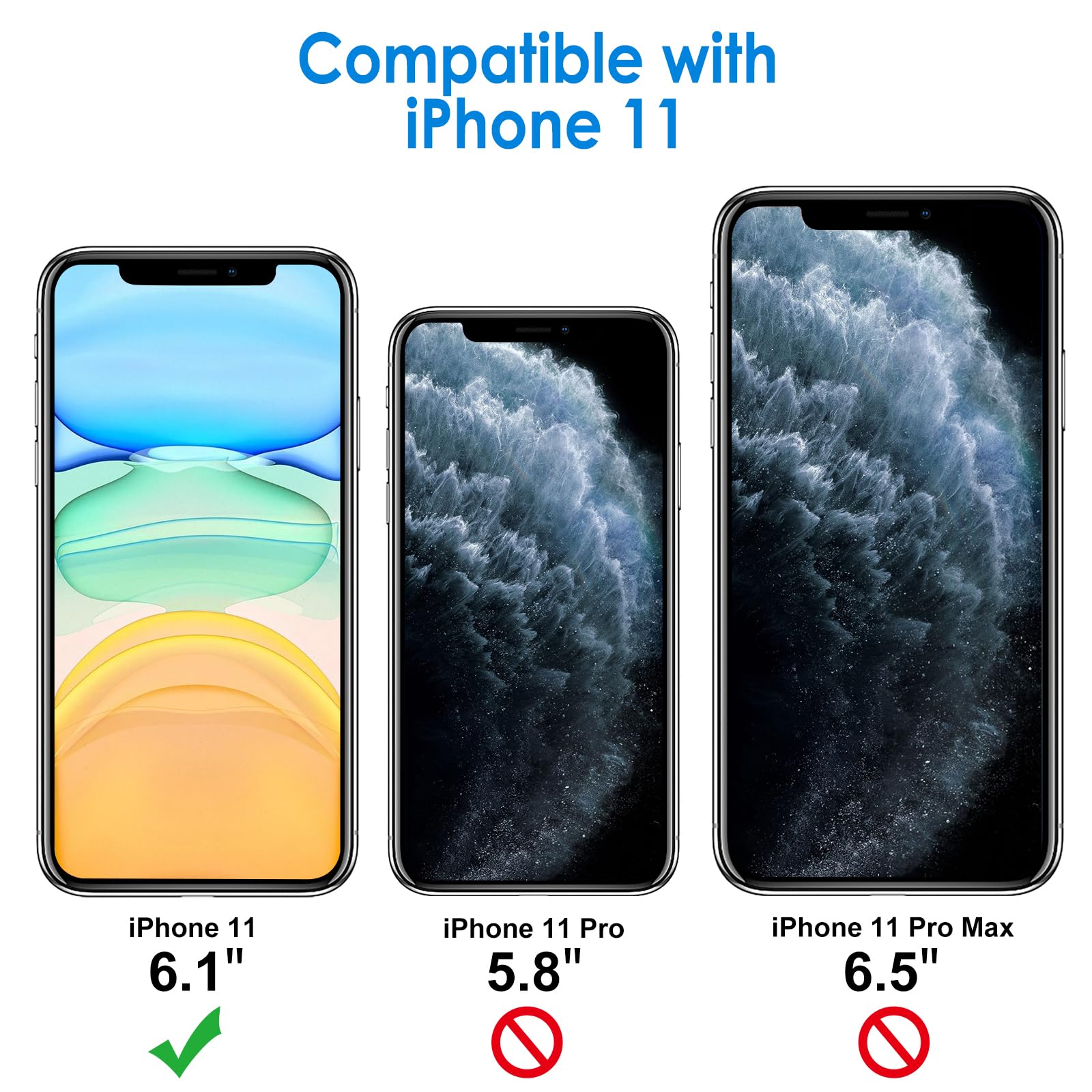 Jetech Case For Iphone 11 6.1 Inch, Non Yellowing Shockproof Phone Bumper Cover, Anti Scratch Clear Back (Green)