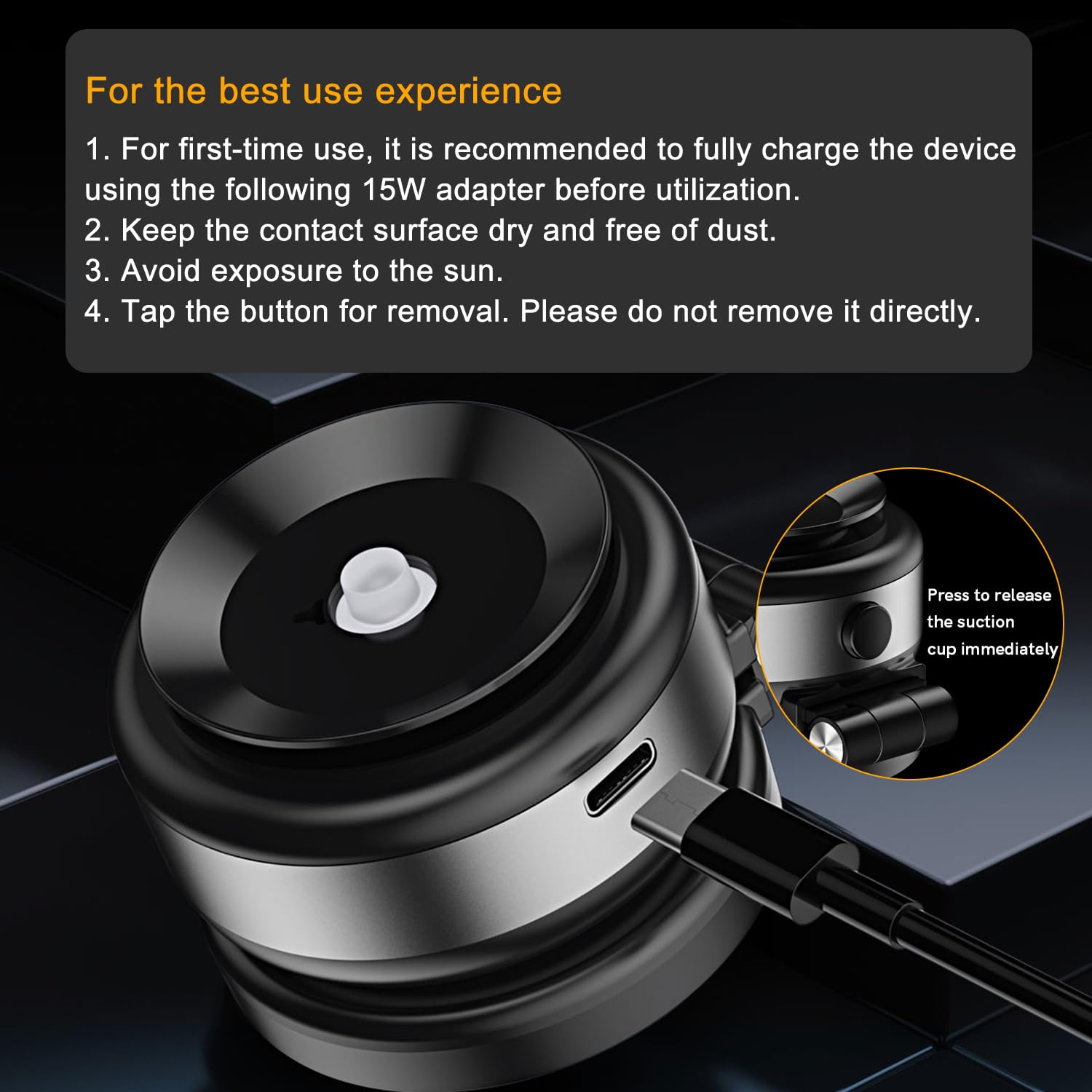 Jkoailiwi Electric Suction Cup Phone Mount, Foldable Magnetic Suction Car Mount, Hands-Free Vacuum Phone Holder For Shower/Car/M