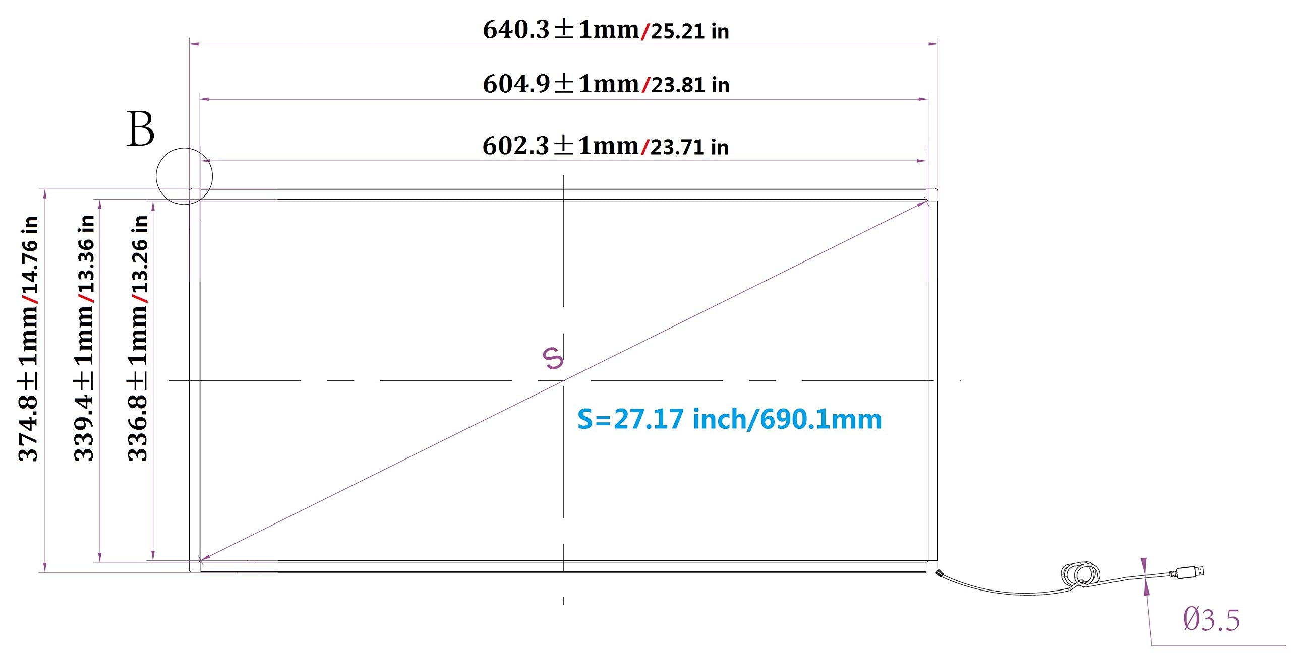 Deyowo 27 Inch Interactive 10 Points Infrared Ir Touch Screen Overlay Frame Free Driver