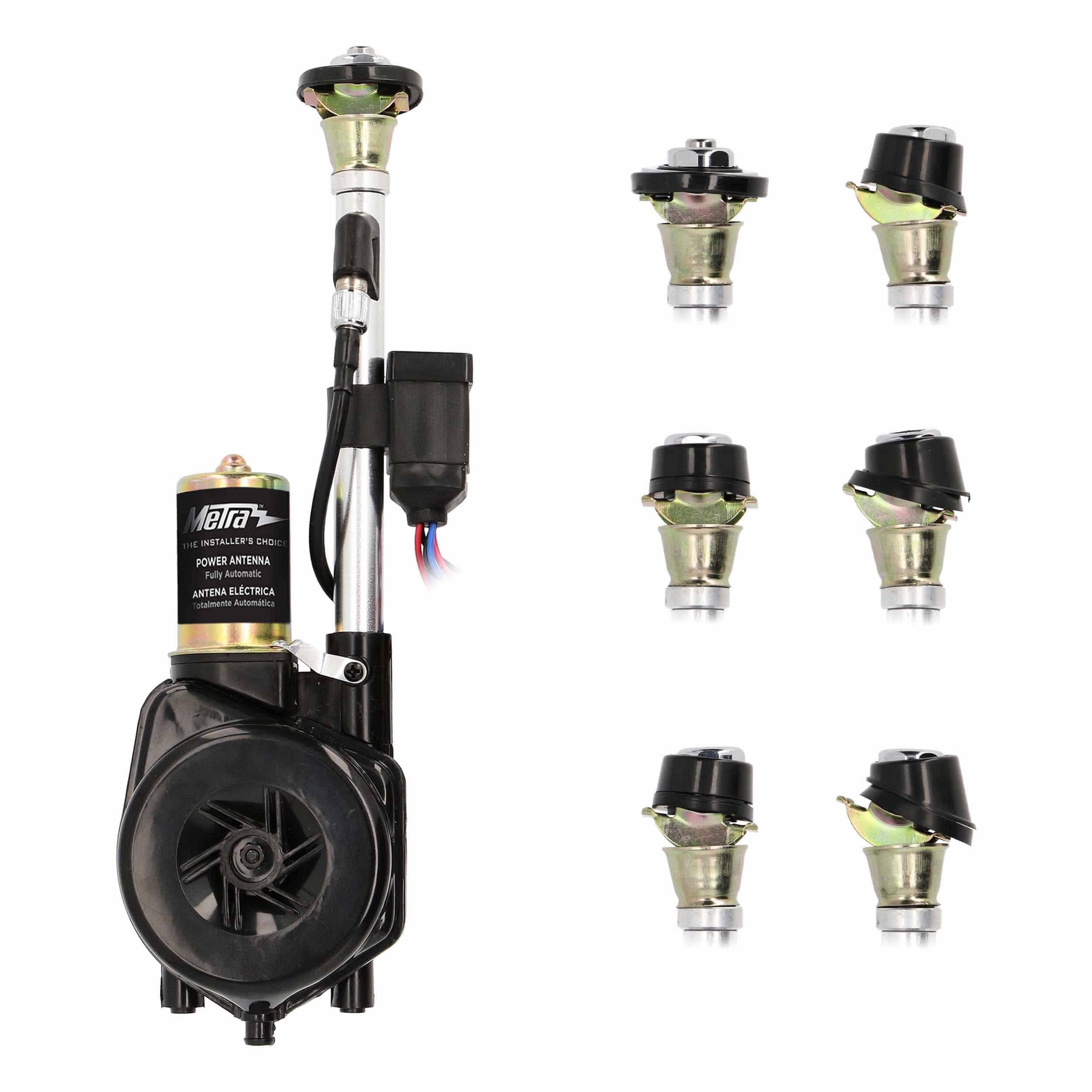 Metra Electronics 44 Pw22 Universal Motorized Am/Fm Fully Automatic Power Antenna, Black