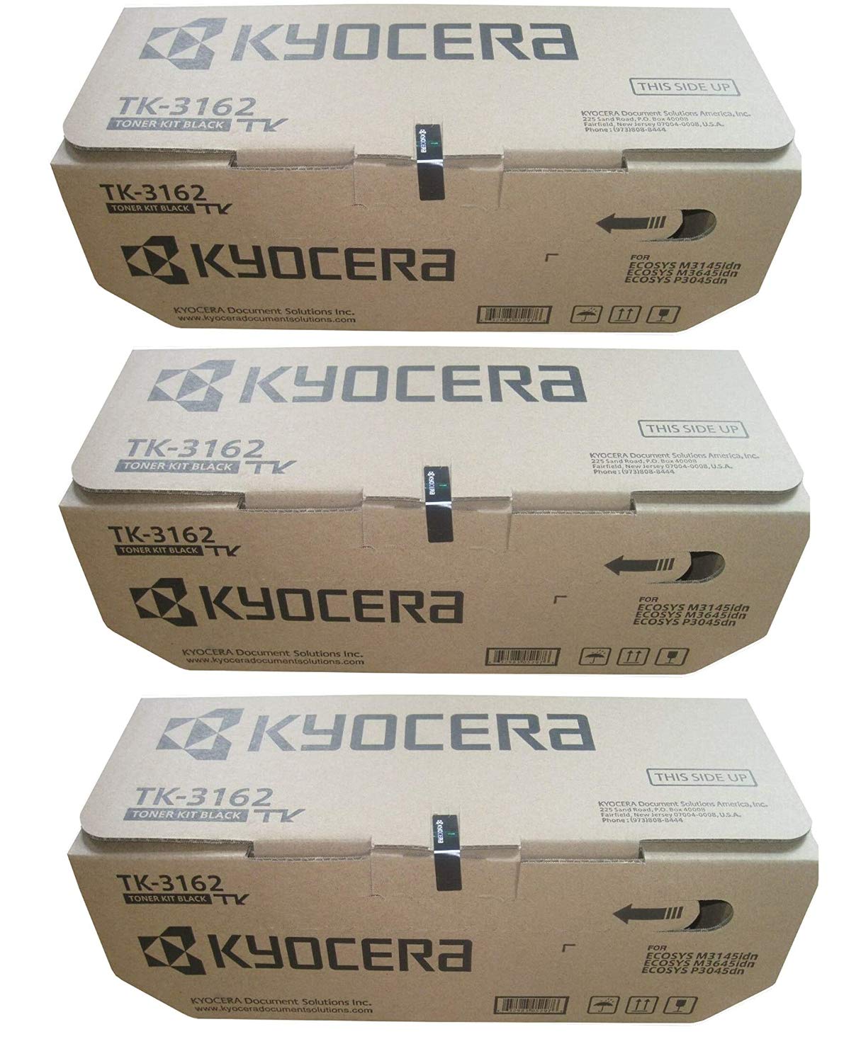 Kyocera 1T02T90US0 Model TK-3162 Black Toner Kit, Compatible with ECOSYS P3045dn Monochrome Laser Printer, Up to 12500 Pages Yie
