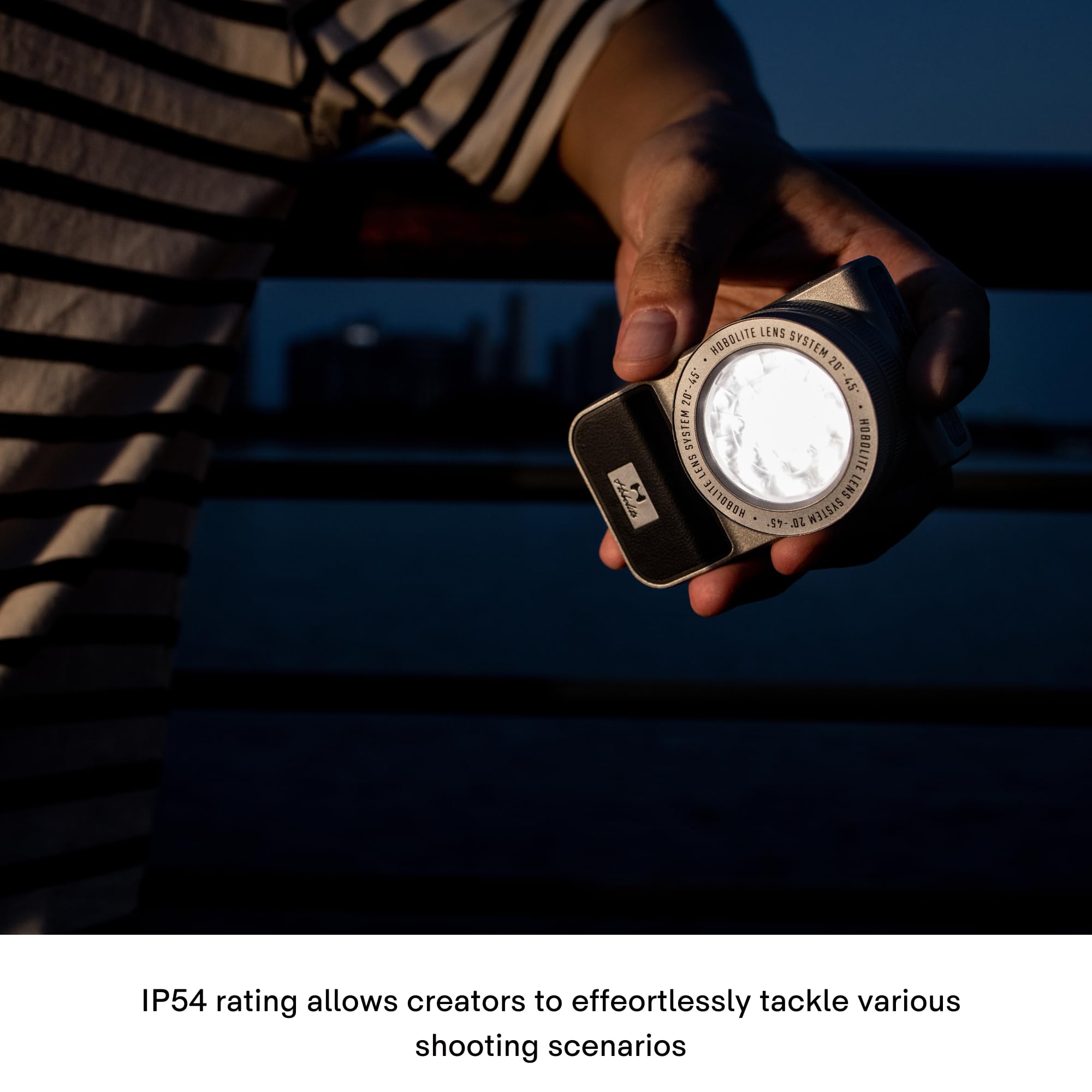 Hobolite Iris Led Video Light Standard Kit With Lcd Display, App Control, Adjustable Lens, Storage Pouch, Cri/Tlci 96+, 2700 650