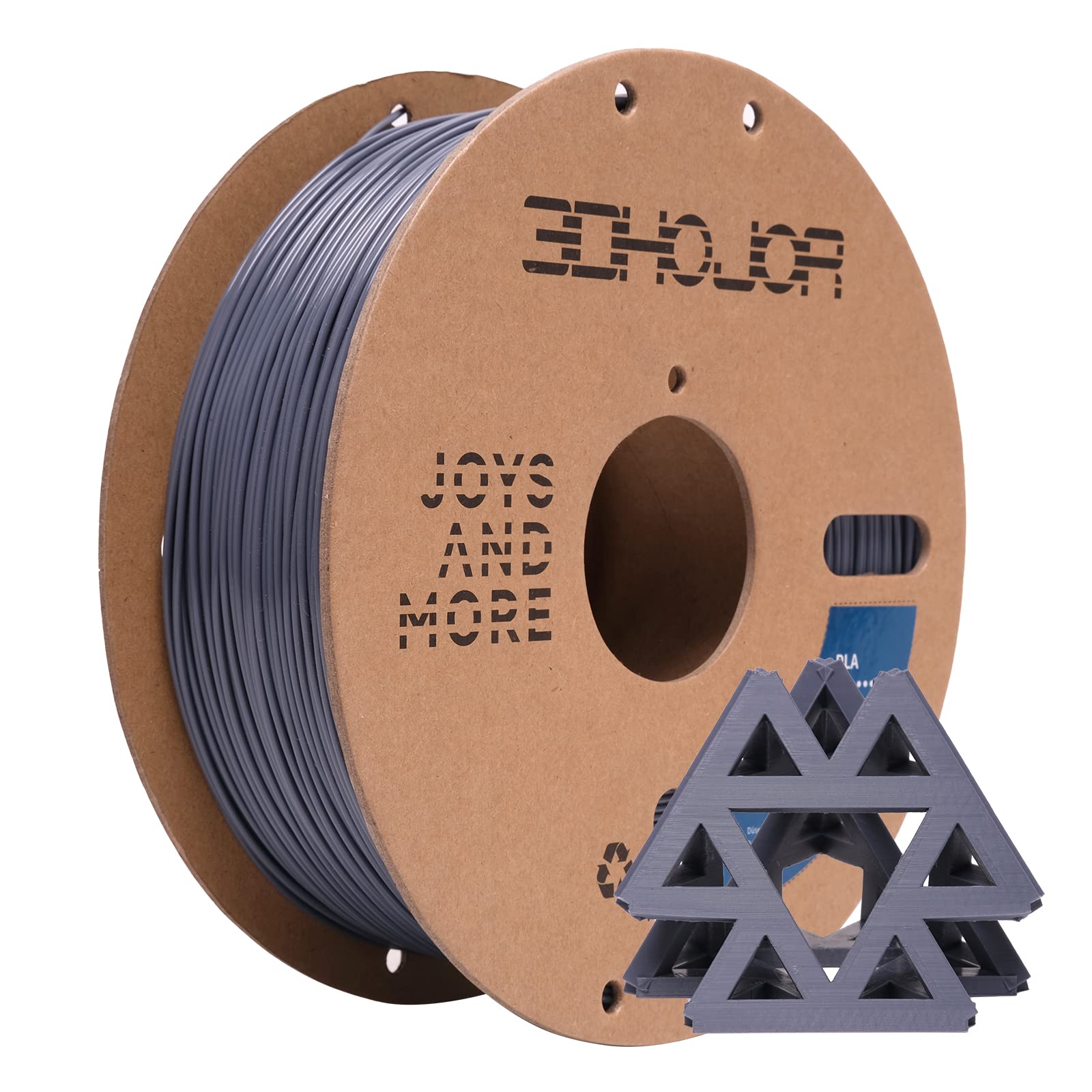3Dhojor Pla Filament 1.75Mm Grey,3D Printing Filament,1Kg Cardboard Spool (2.2Lbs), Fit Most Fdm 3D Printer,Dimensional Accuracy