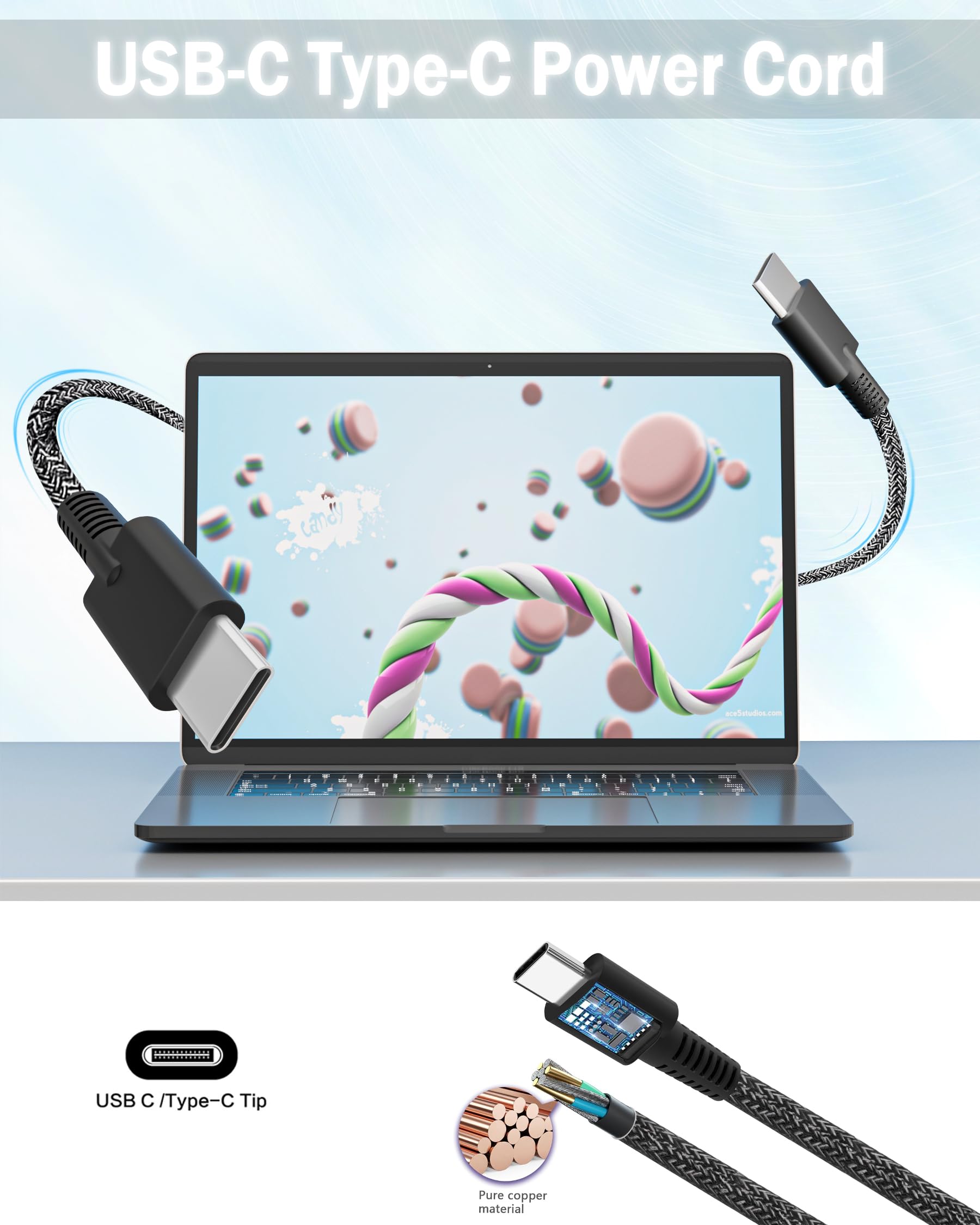 New Replacement Hp 90W Usb C Laptop Charger Power Adapter For Hp Spectre X360, Hp 904144 850 904082 003 Adp 90Fe 2Ln85Aa Elitebo