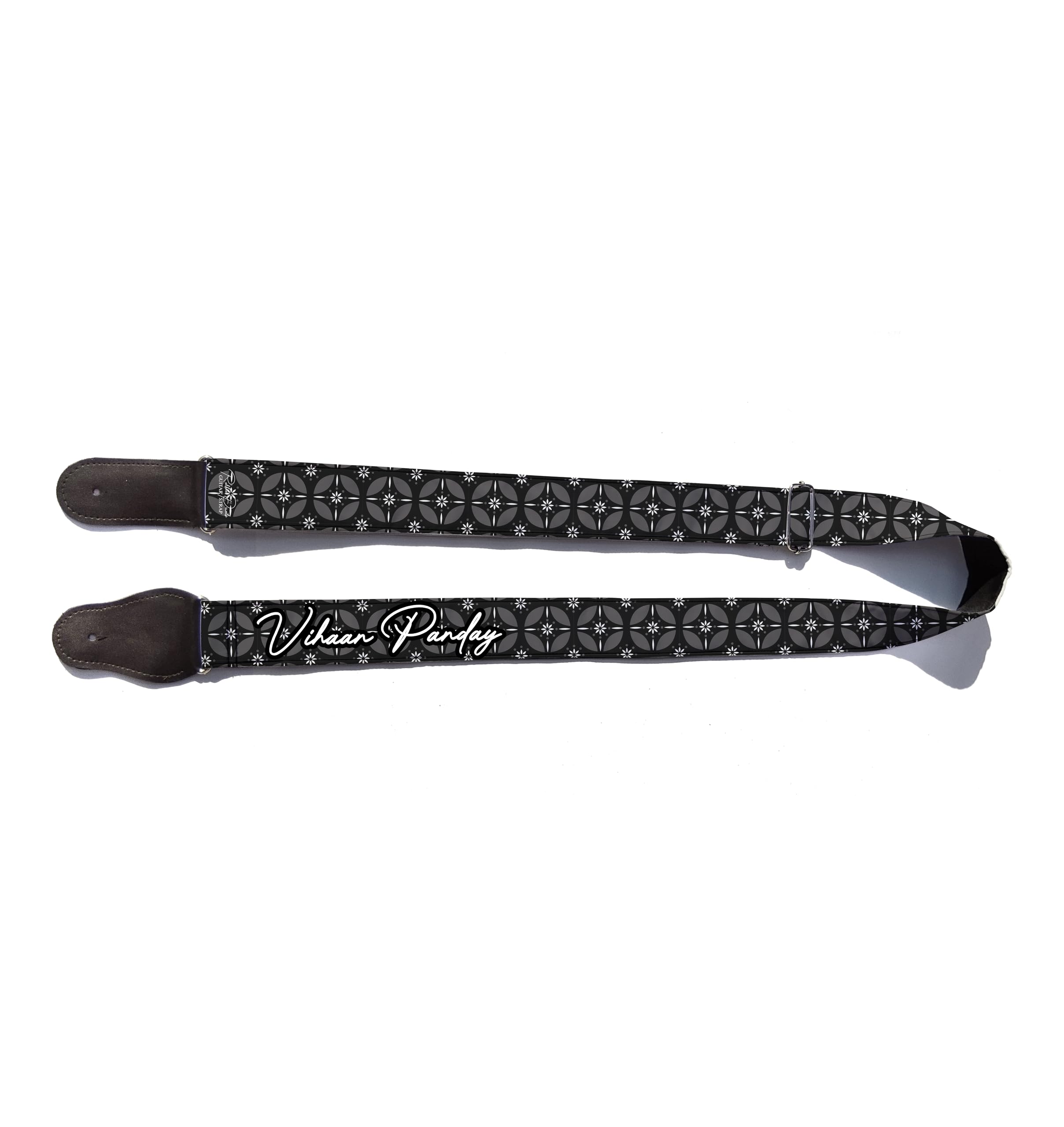 Rekhm Customized Guitar Strap (65inch) with Name  Full Size Adjustable Nylon Metal Adjuster  Personalized Gift for Guitarist/B