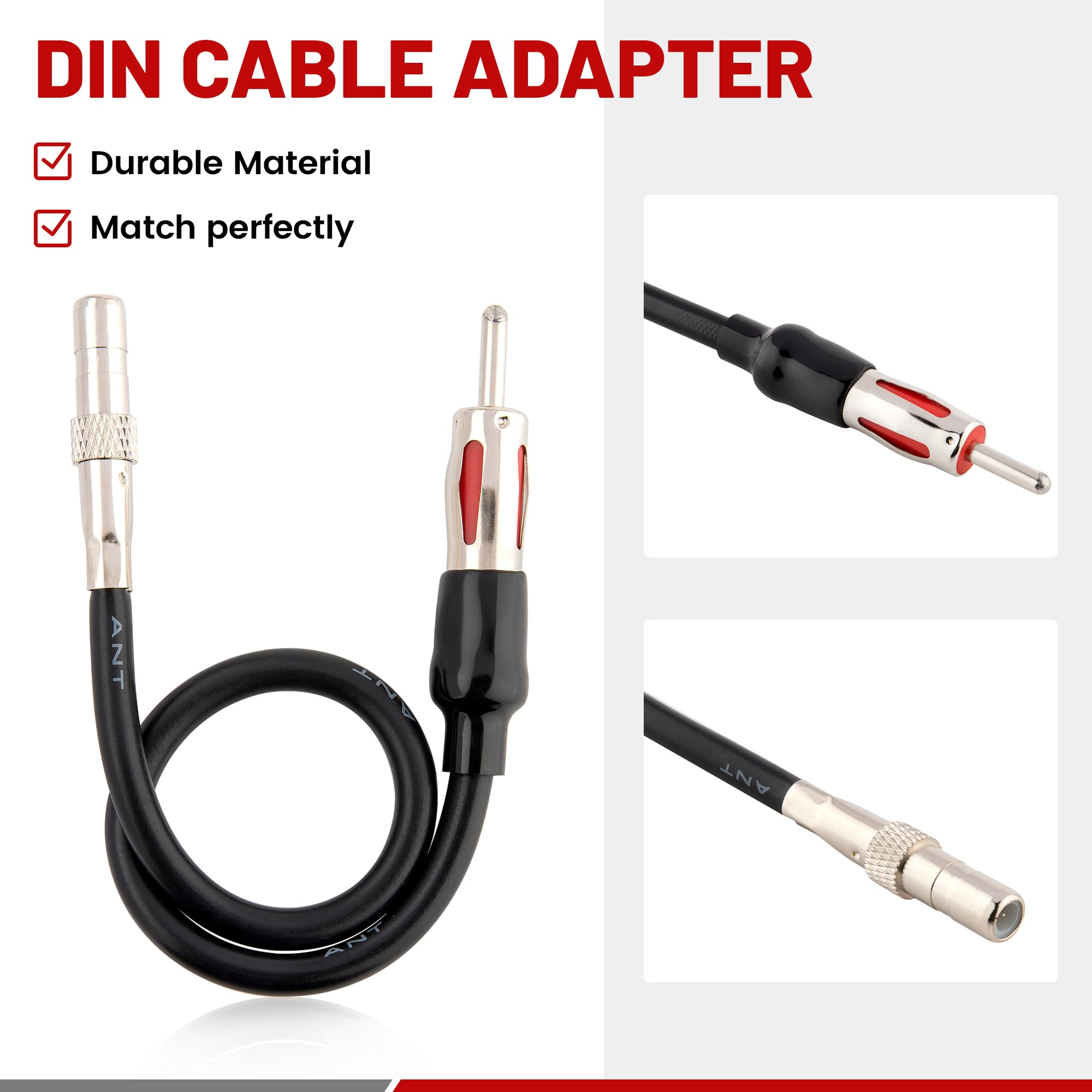 Red Wolf Radio Wiring W/Antenna Adapter Rca Input Replacement For Ford 2006 2012, Lincoln 2006 2010, Mercury 2006 2009 Aftermarket Stereo Install Wire Cable Harness With Rca Adapter Plug