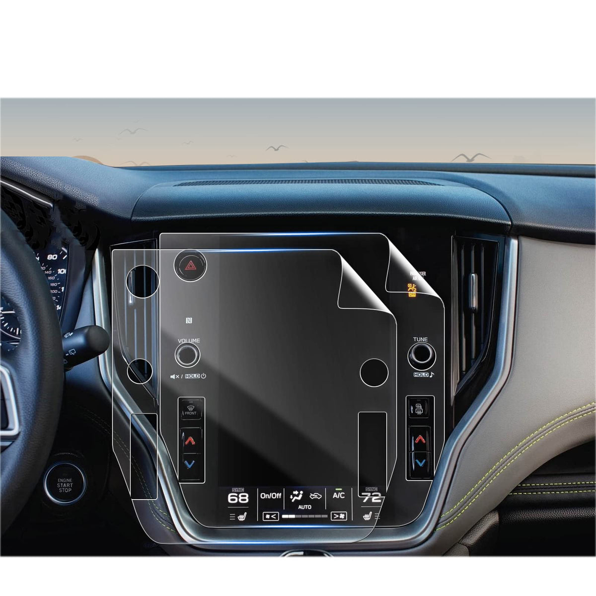 Cdefg For 2023 2024 Subaru Outback Legacy Screen Protector Touch Screen Cover For Outback Leagacy Accessories 2020 2021 2022 2023 (2Pcs) 11.6' Nano Foils