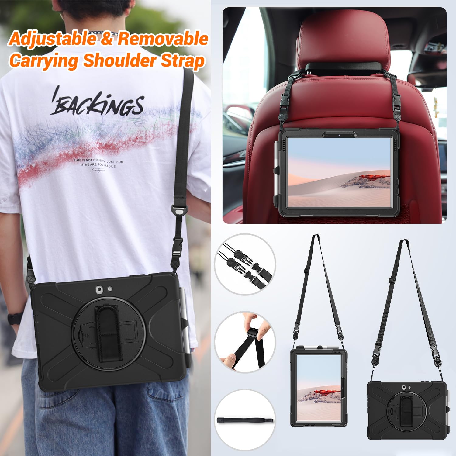 Dreamerx Microsoft Surface Go 4 10.5'' 2023/ Surface Go 3 10.5'' 2021/ Surface Go 2 10.5'' 2020/ Surface Go Case 10'' 2018 With