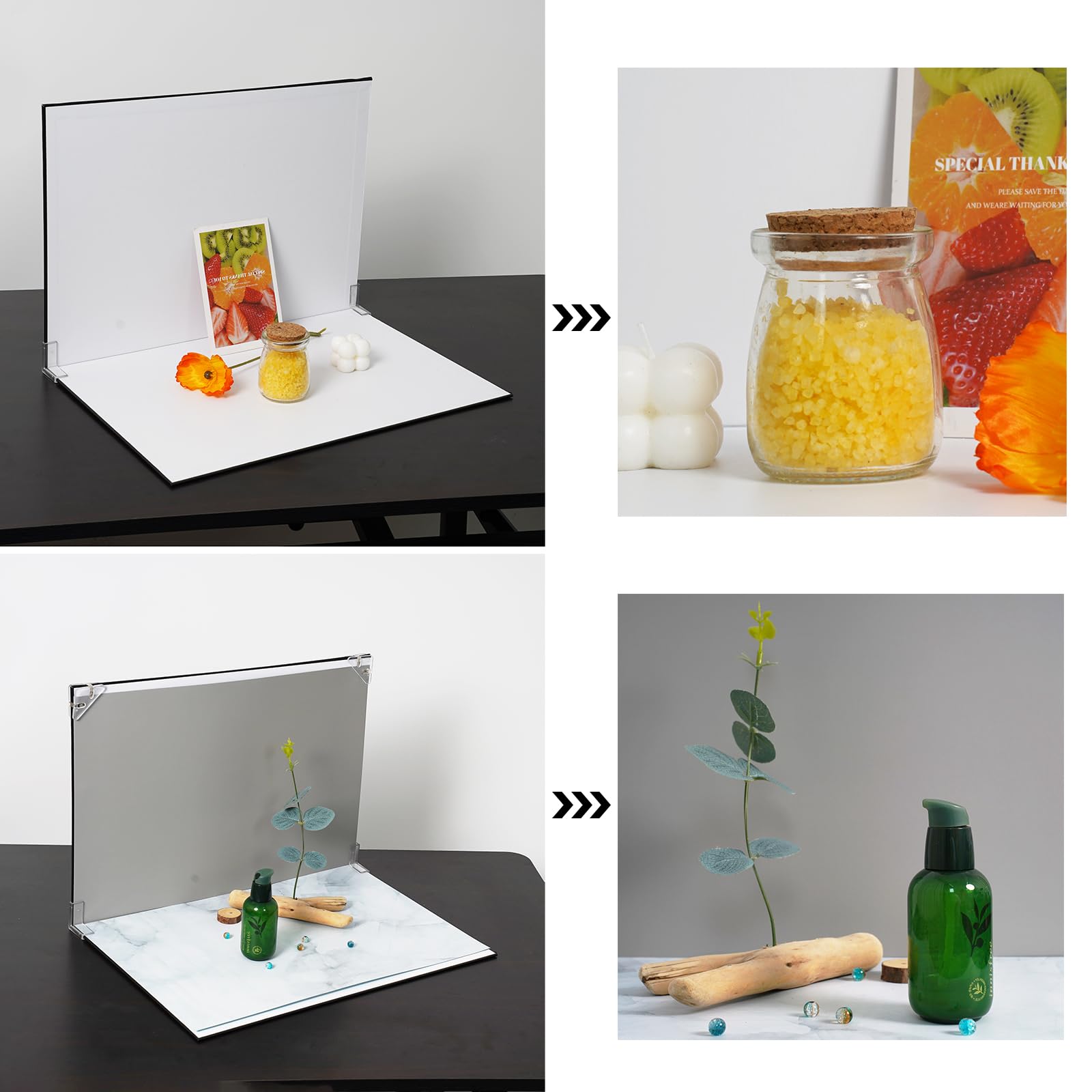 Photo Backdrop Board Product Photography: 7Pcs 12Patterns Table Top Food Background Kit   Flat Lay Props For Jewelry.(Small Size