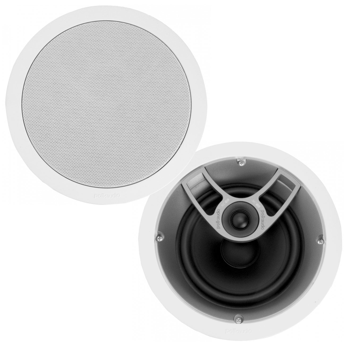 Polk Audio Mc60 2-Way In-Ceiling 6.5 Speaker (Single) | Dynamic Built-In Audio | Perfect For Humid Indoor/Enclosed Areas | Bathr