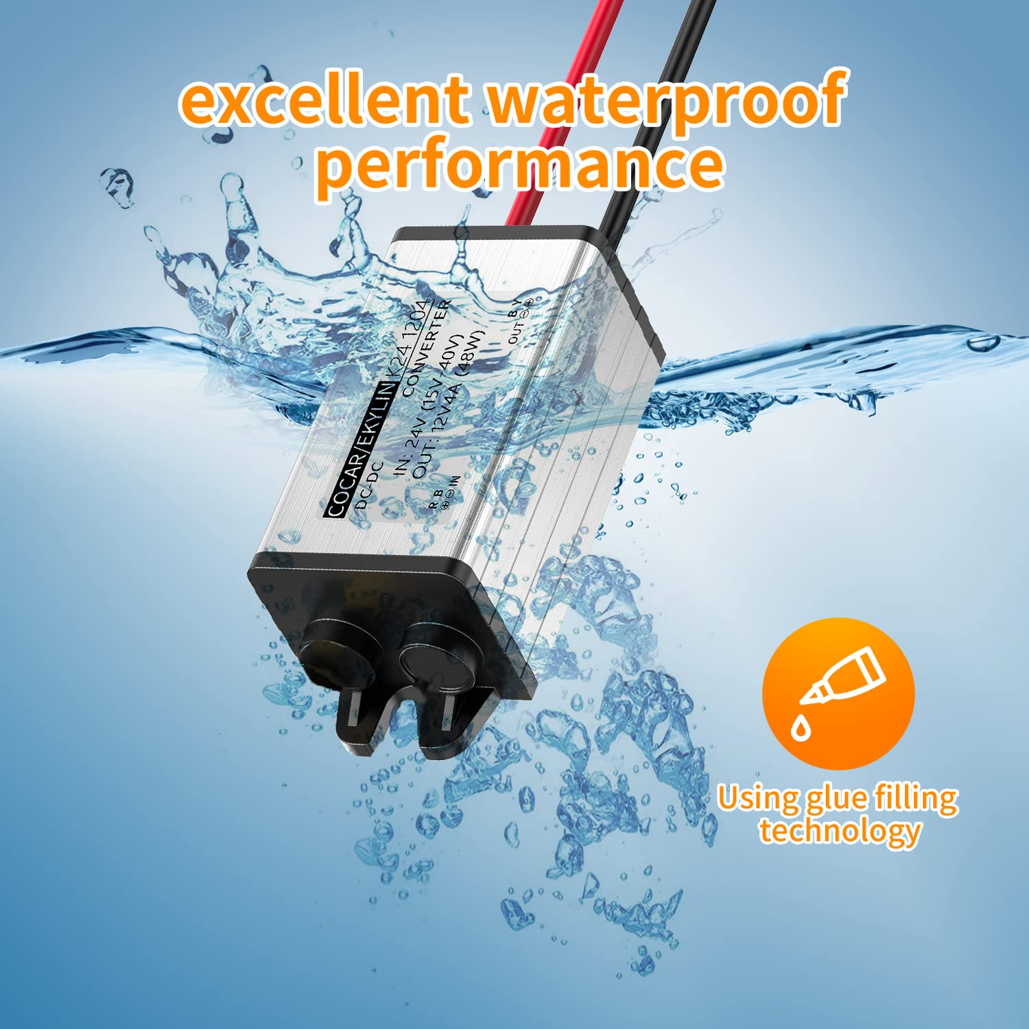 Dc 24V To 12V Converter Reducer Step Down Buck Converter 4A 48W Power Supply Adapter For Auto Car Truck Vehicle Boat Solar Syste