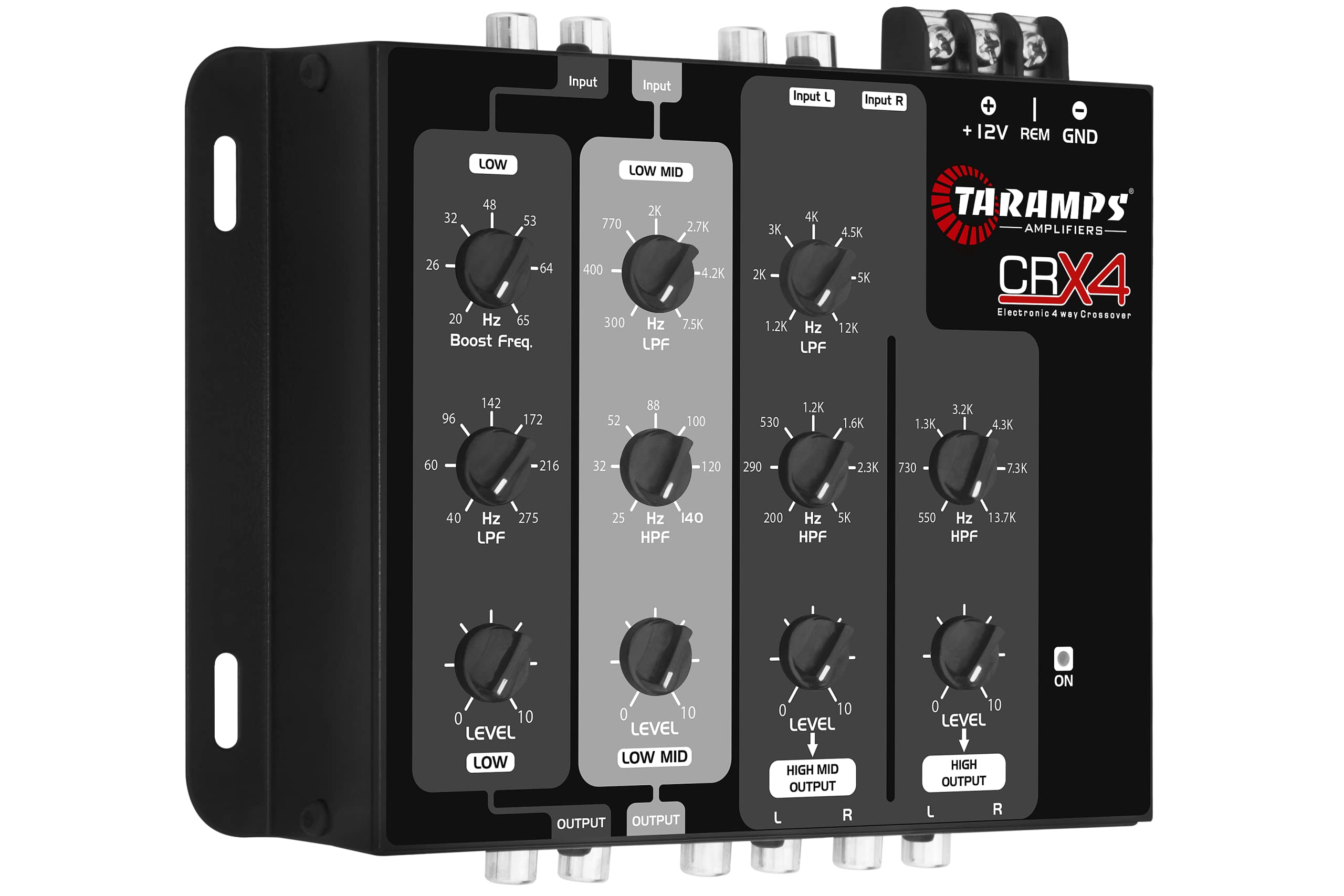 Taramps Crx4 Electronic 4 Way Crossover Rca Channels 8 Volts Rms Car Audio Processor Stereo Equalizer Great For Low/High With Ba