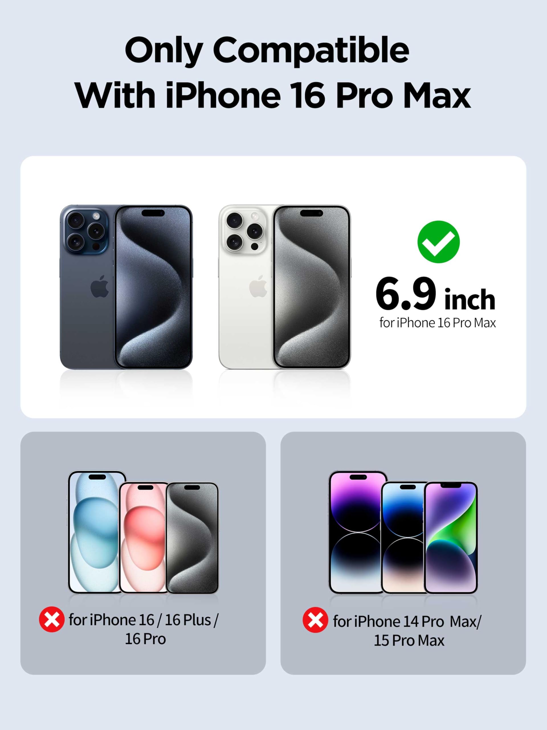 Pddkiss Compatible For Iphone 16 Pro Max Privacy Screen Protector Tempered Glass 6.9 Inch, Pink Gradient Anti Spy Anti Blue Ligh