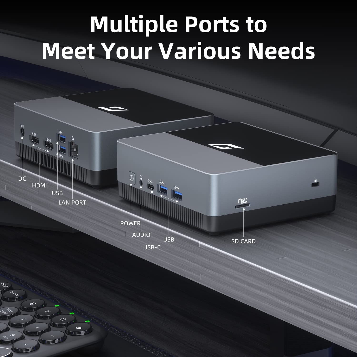 Cybergeek Nano A1 Mini Pc Computers Win 11 Pro, N100 Mini Computer 16Gb Ram 1Tb Pcie Ssd, Micro Desktop Computers Support 4K Dua