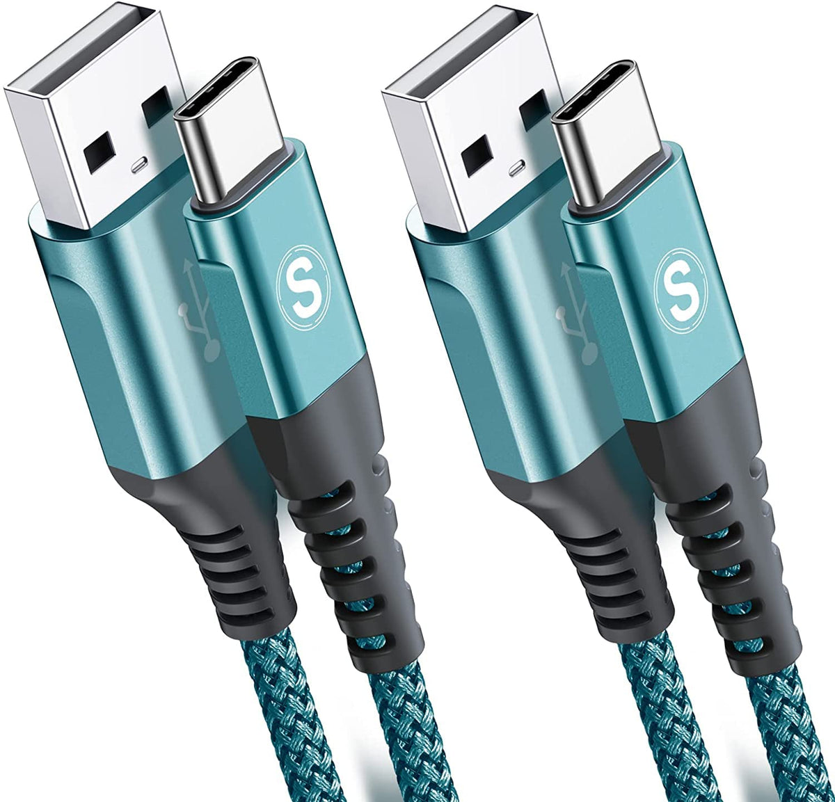 Sweguard Usb C Cable 3.1A Fast Charging [2 Pack,3.3Ft+3.3Ft], Usb A To Usb C Charger Nylon Braided Cord For Samsung Galaxy S22 S