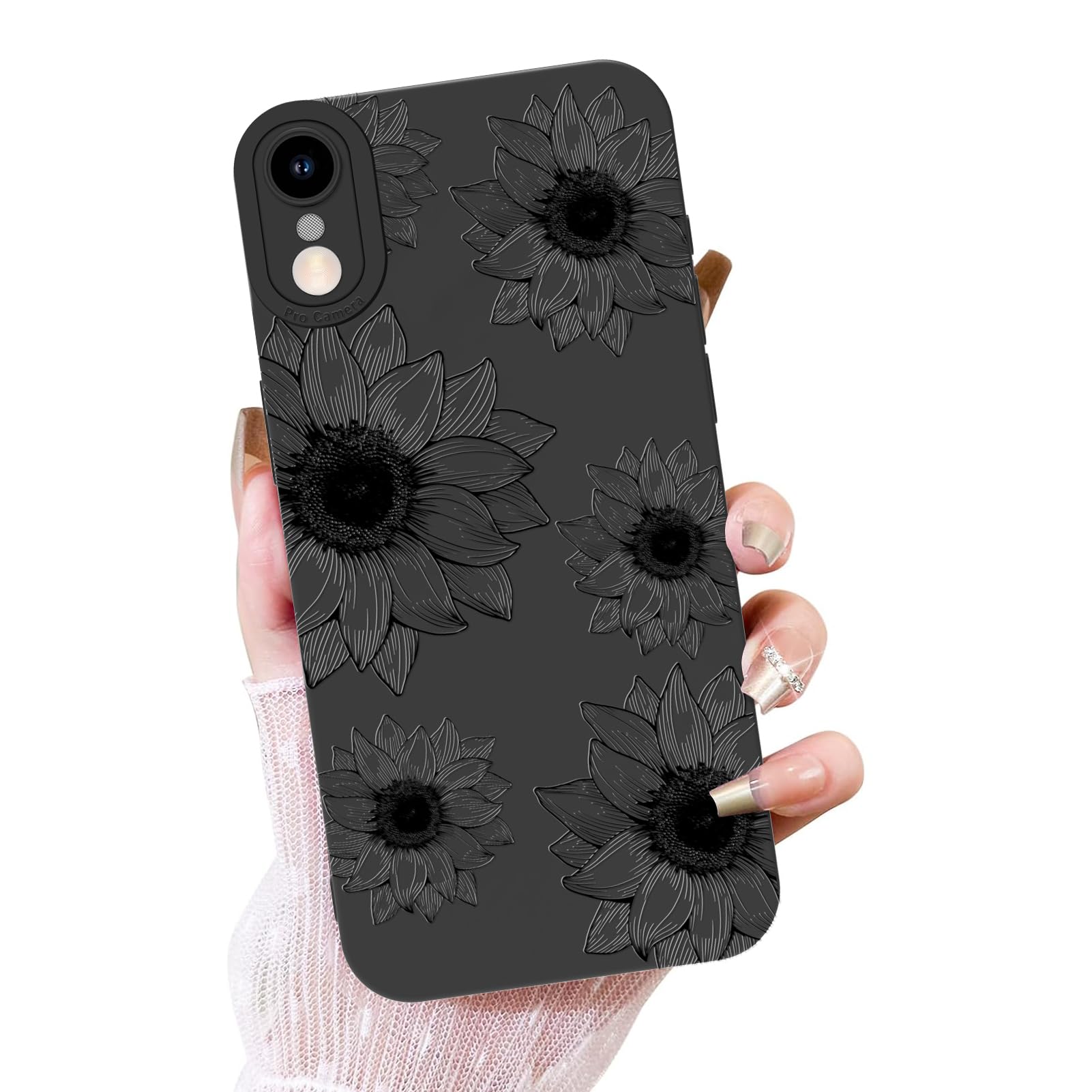 Ook Floral Case For Iphone Xr Case, Cute Sunflower Floral Blooms Design Soft Tpu Shockproof Protective For Women Girls Phone Cov