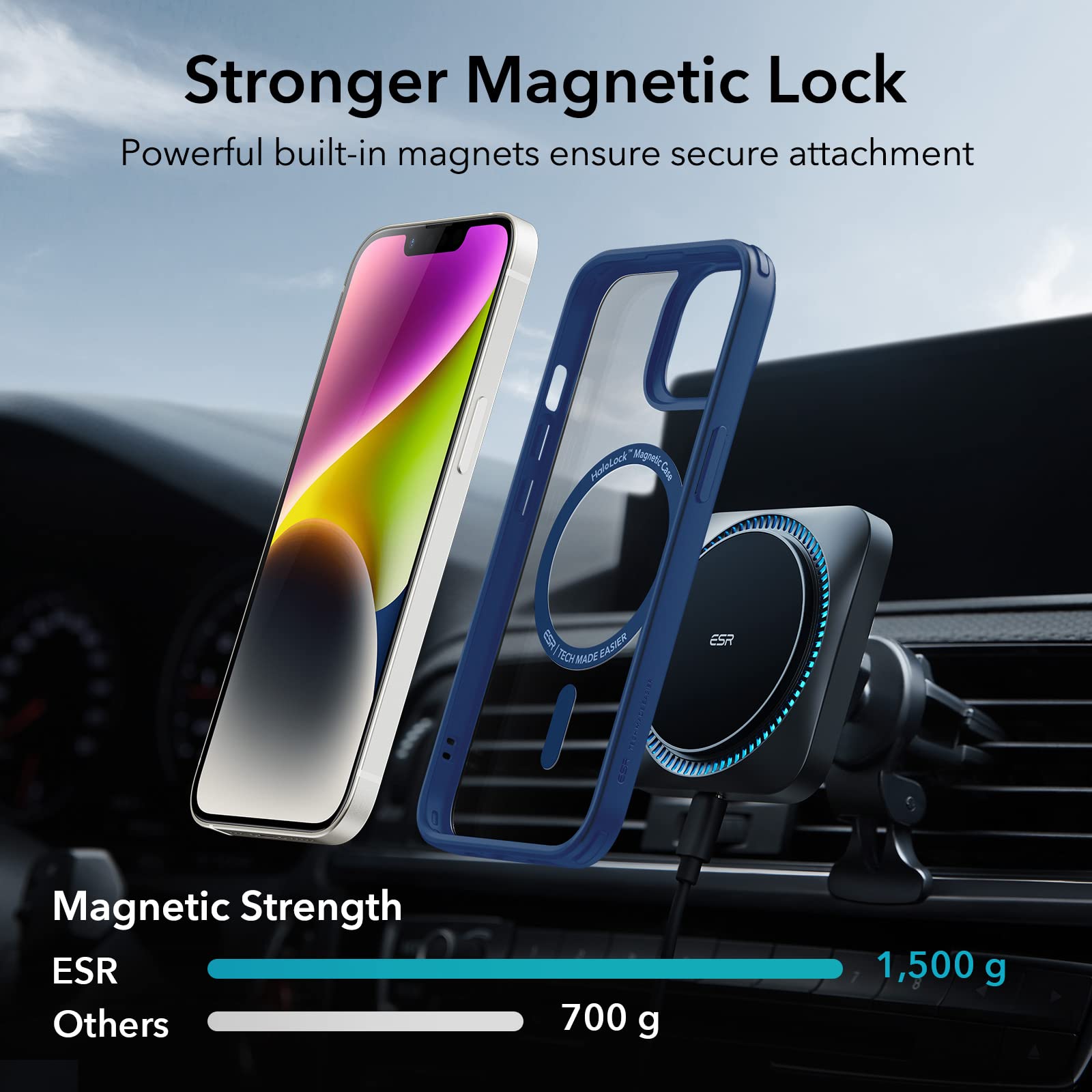 Esr For Iphone 14 Case/Iphone 13 Case, Compatible With Magsafe, Shockproof Military-Grade Protection, Magnetic Phone Case For Ip