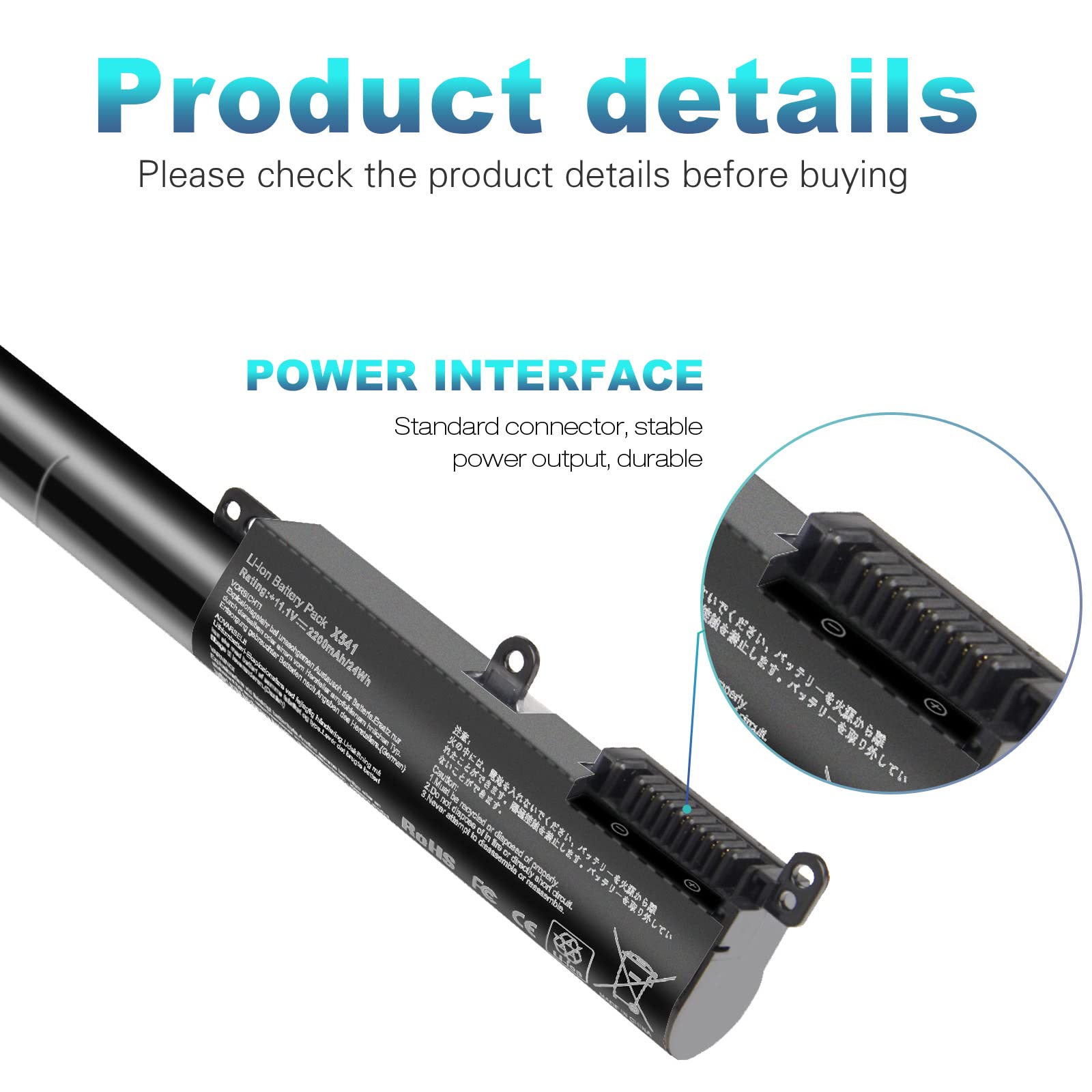 Fancy Buying Laptop Battery for Asus X541 X541S X541N R541N F541 Series A31N1601 A31LP4Q
